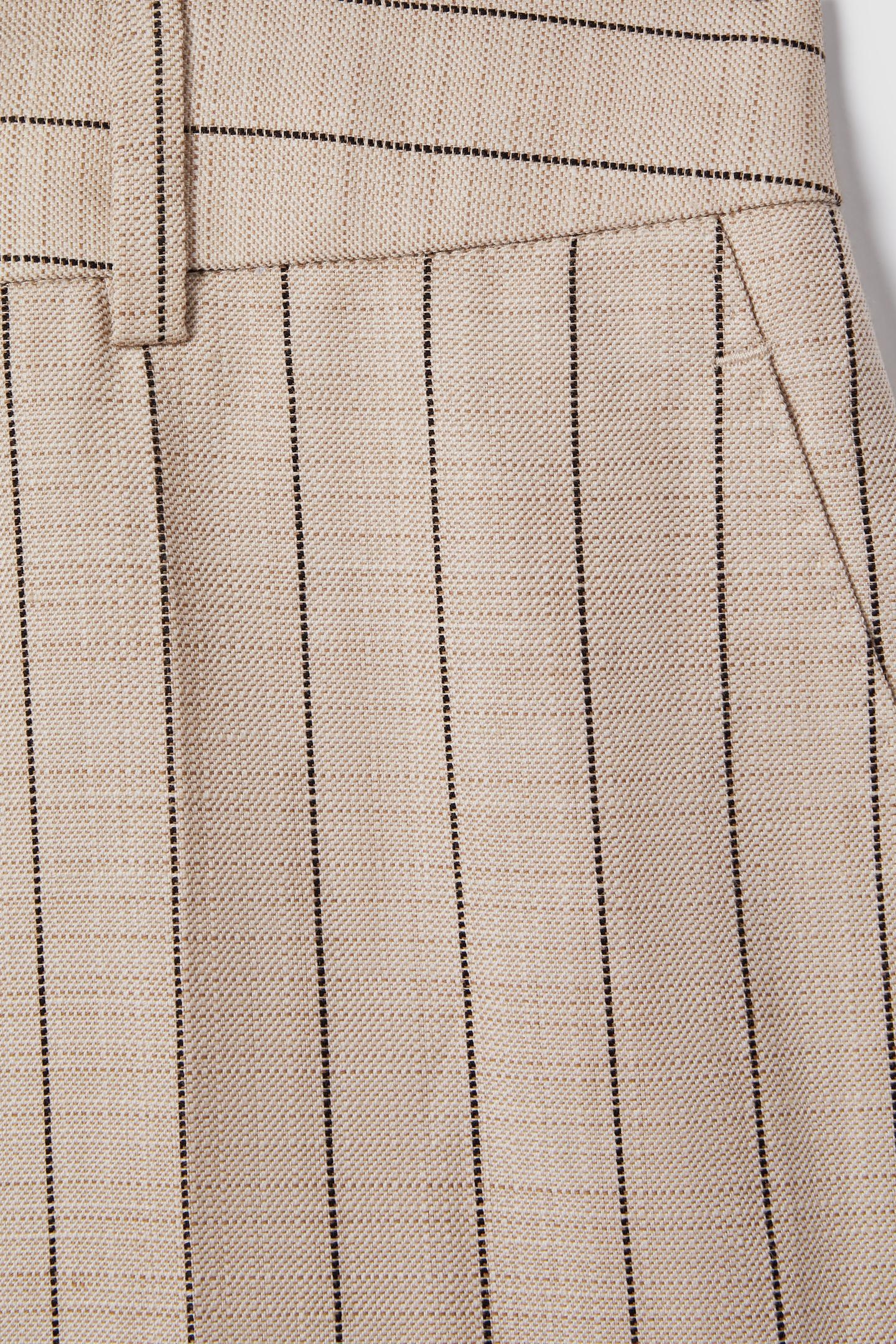 WIDE LEG PIN STRIPE TROUSER NEUTRAL 6