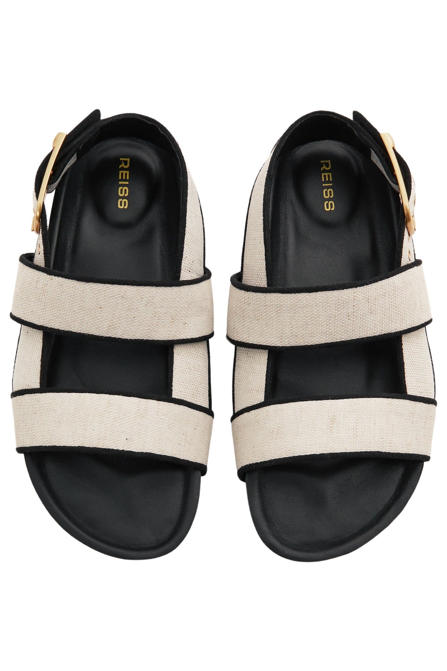 STRAPPY CANVAS FLATFORM BLACK 2