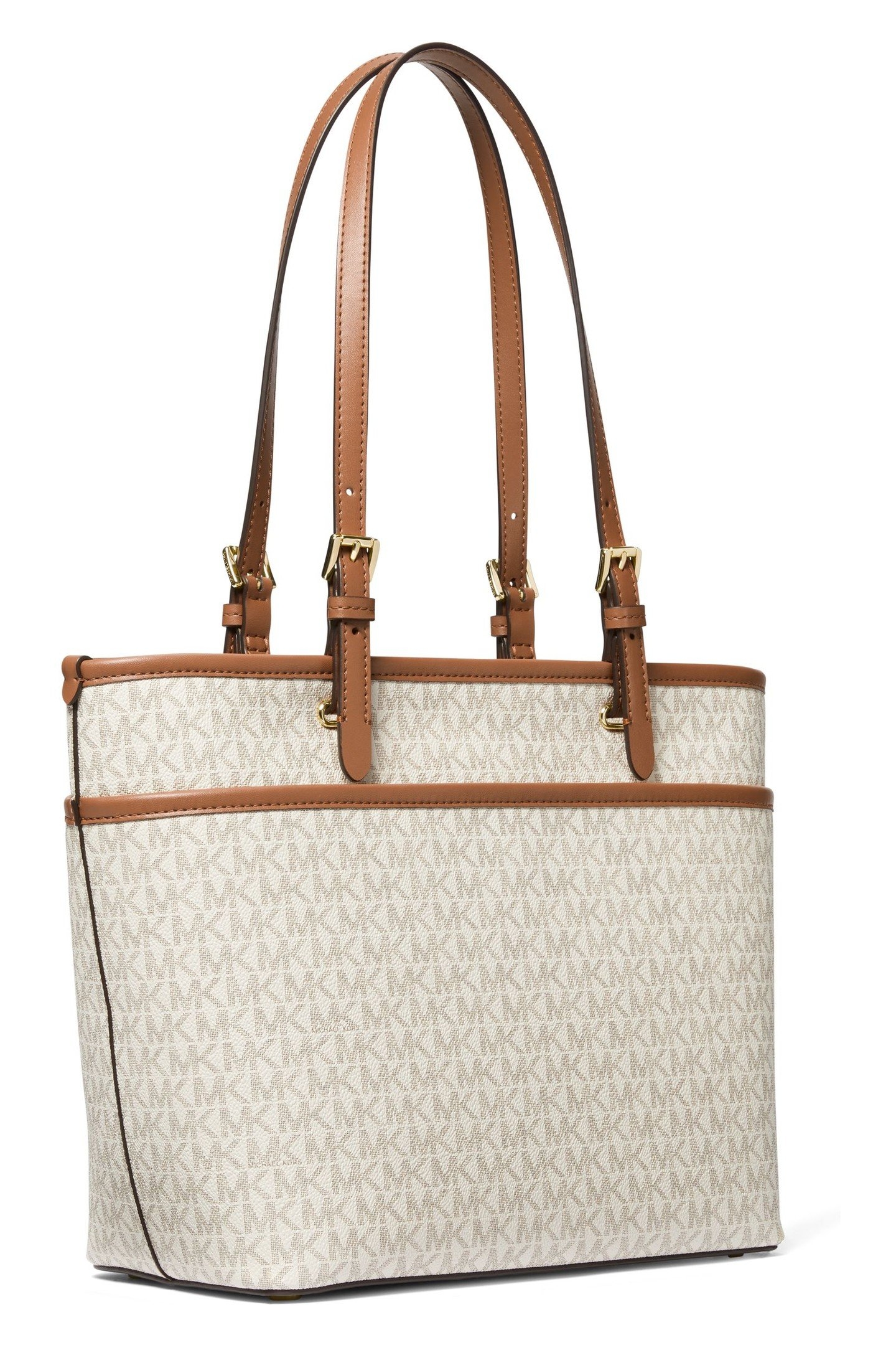 MEDIUM POCKET TOTE BAG VANILLA/ACORN 3