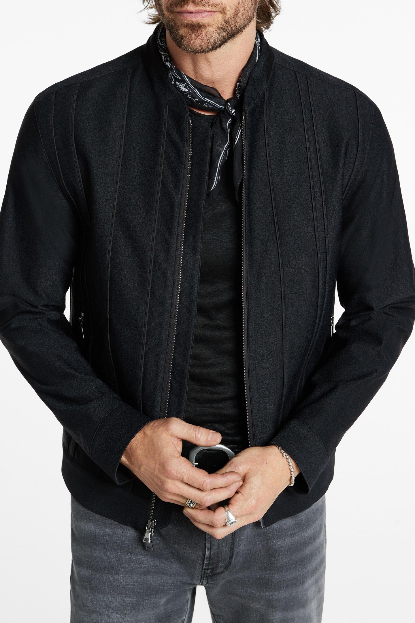 DEPECHE REGULAR FIT RACER JACKET BLACK 1