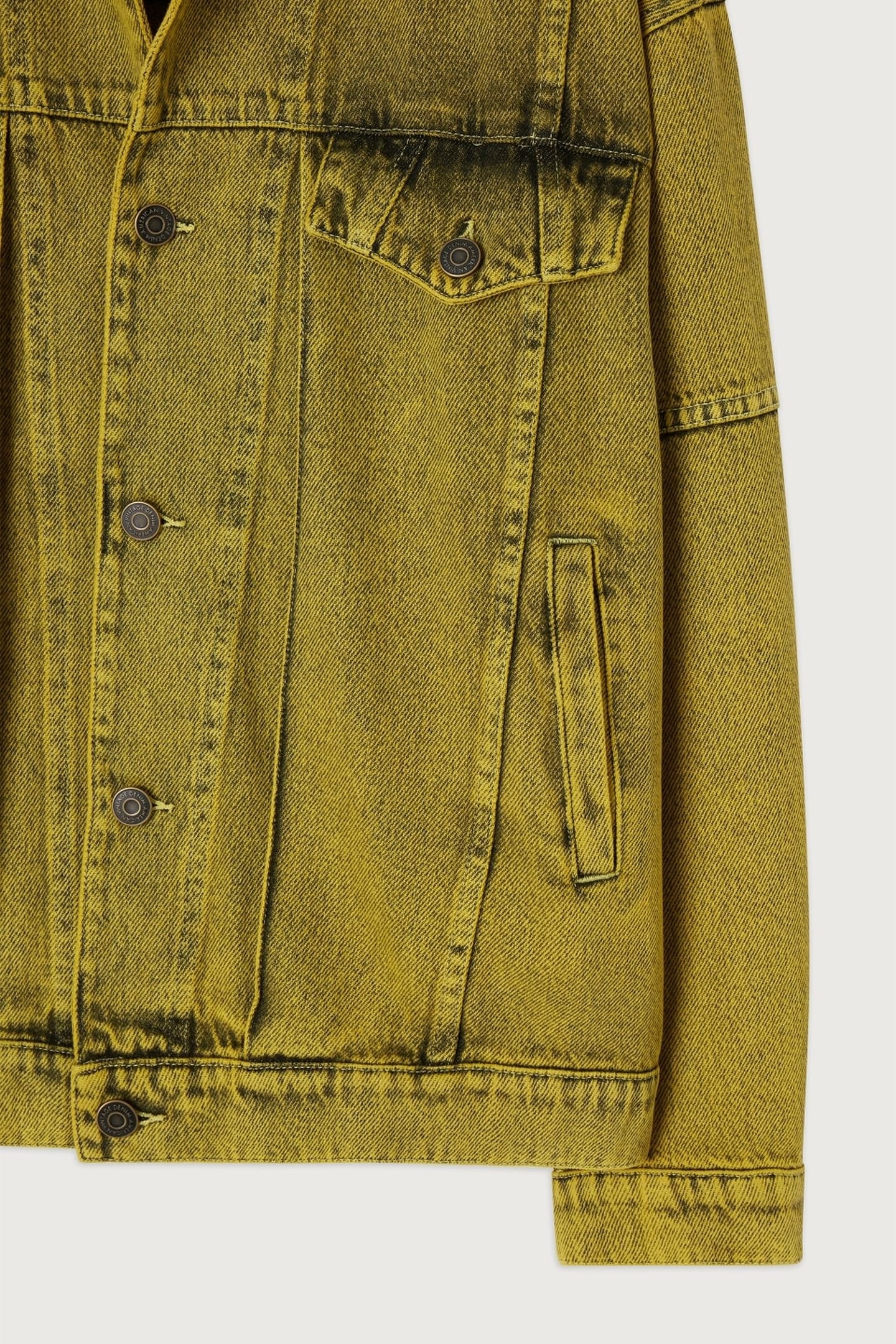 LONG-SLEEVED JACKET WITH MANDARIN COLLAR YELLOW OVERDYE 2