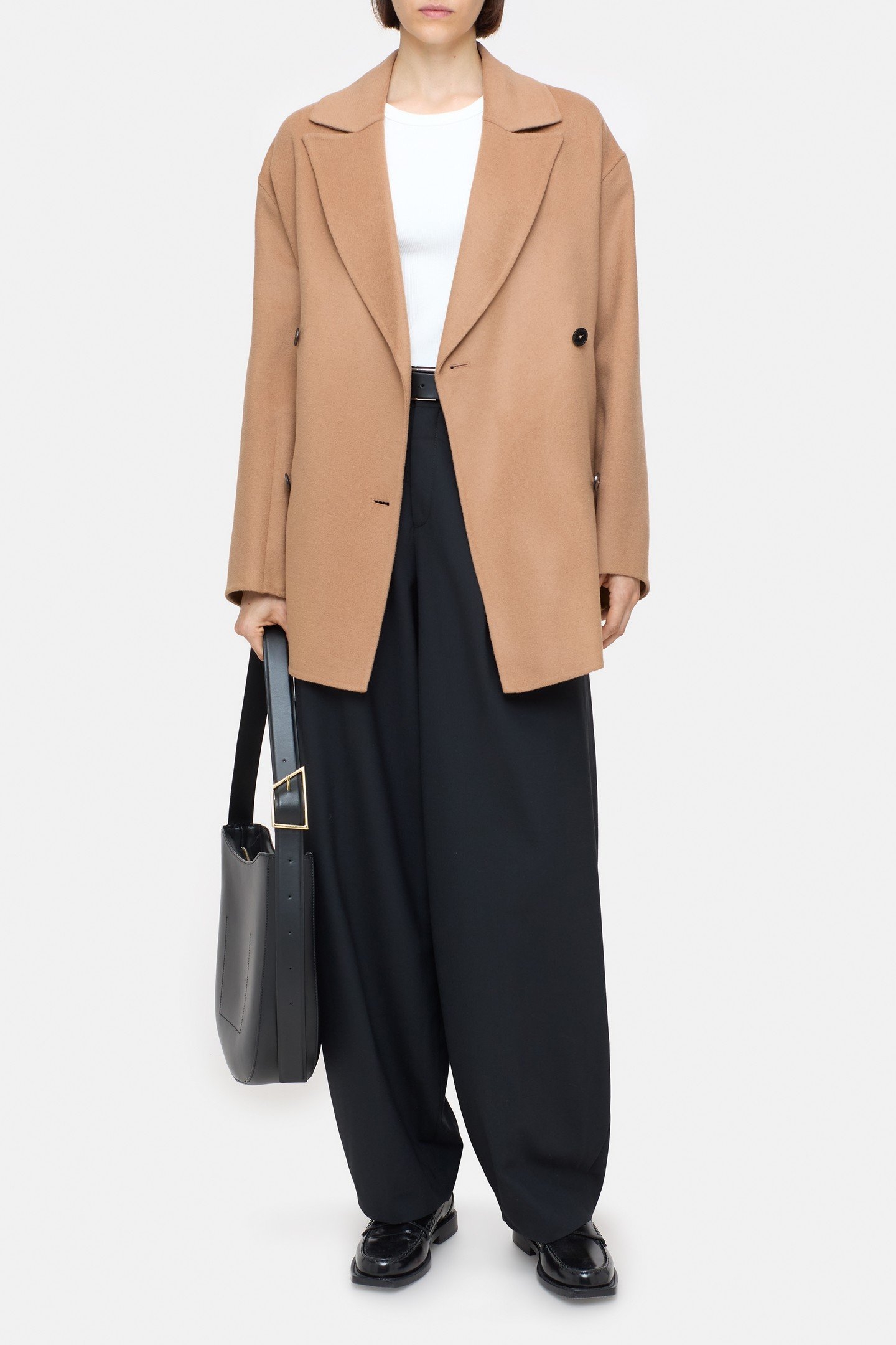 DOUBLE BREASTED COAT JACKET BISCOTTI BROWN 2