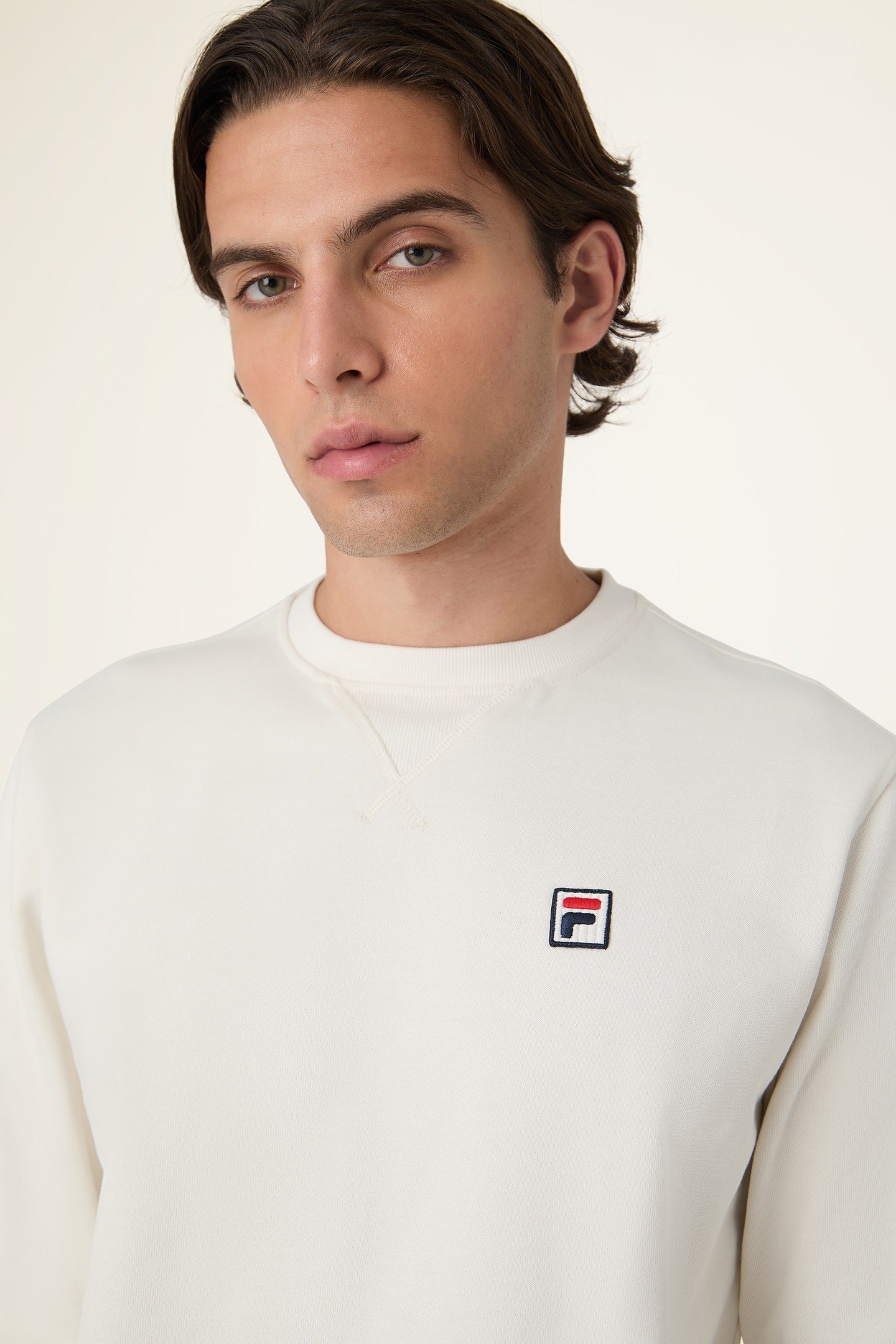 BIELLA REGULAR CREWNECK SWEATSHIRT EGRET 1