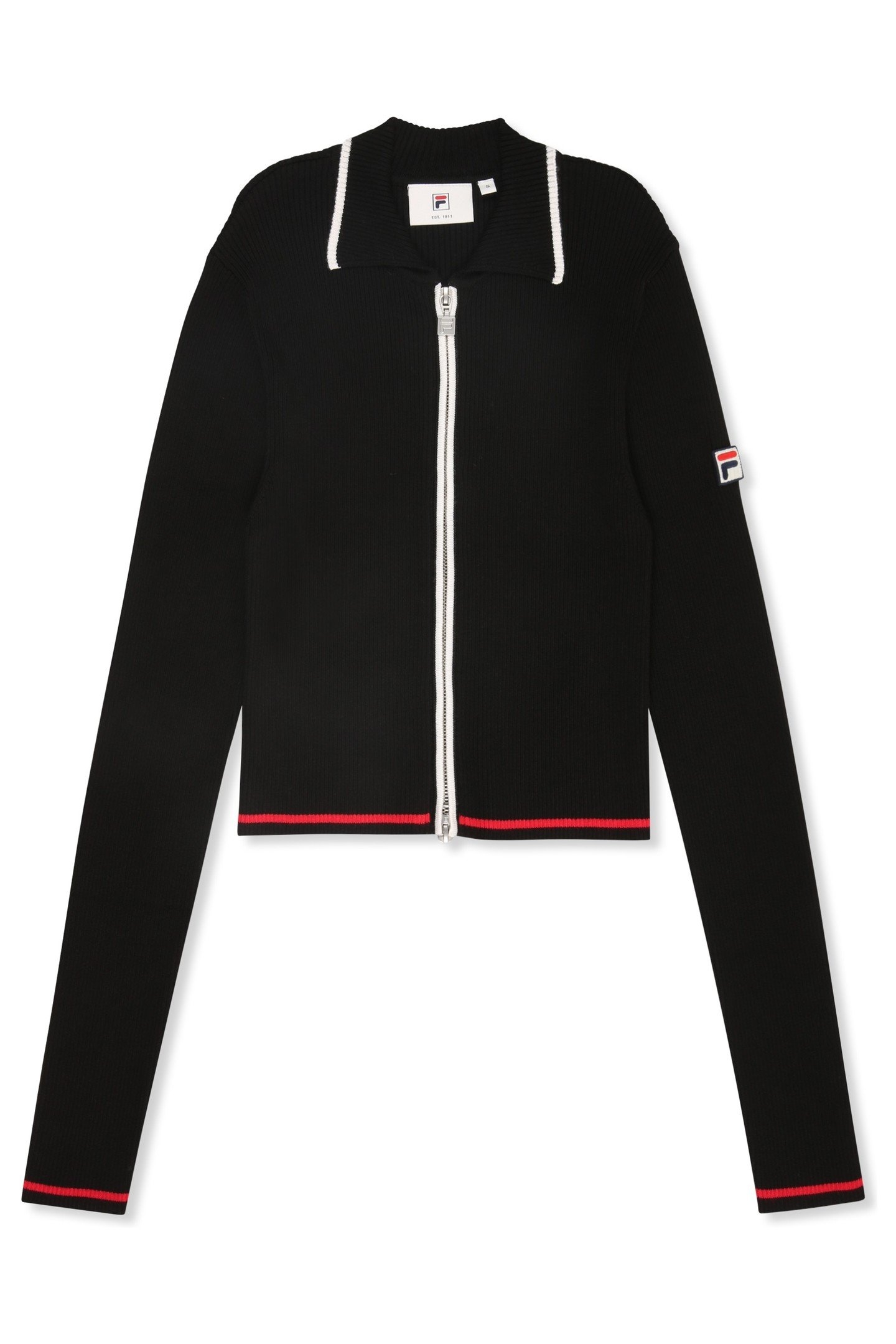 SIMONTE SLIM FULL-ZIP KNIT CARDIGAN BLACK 5