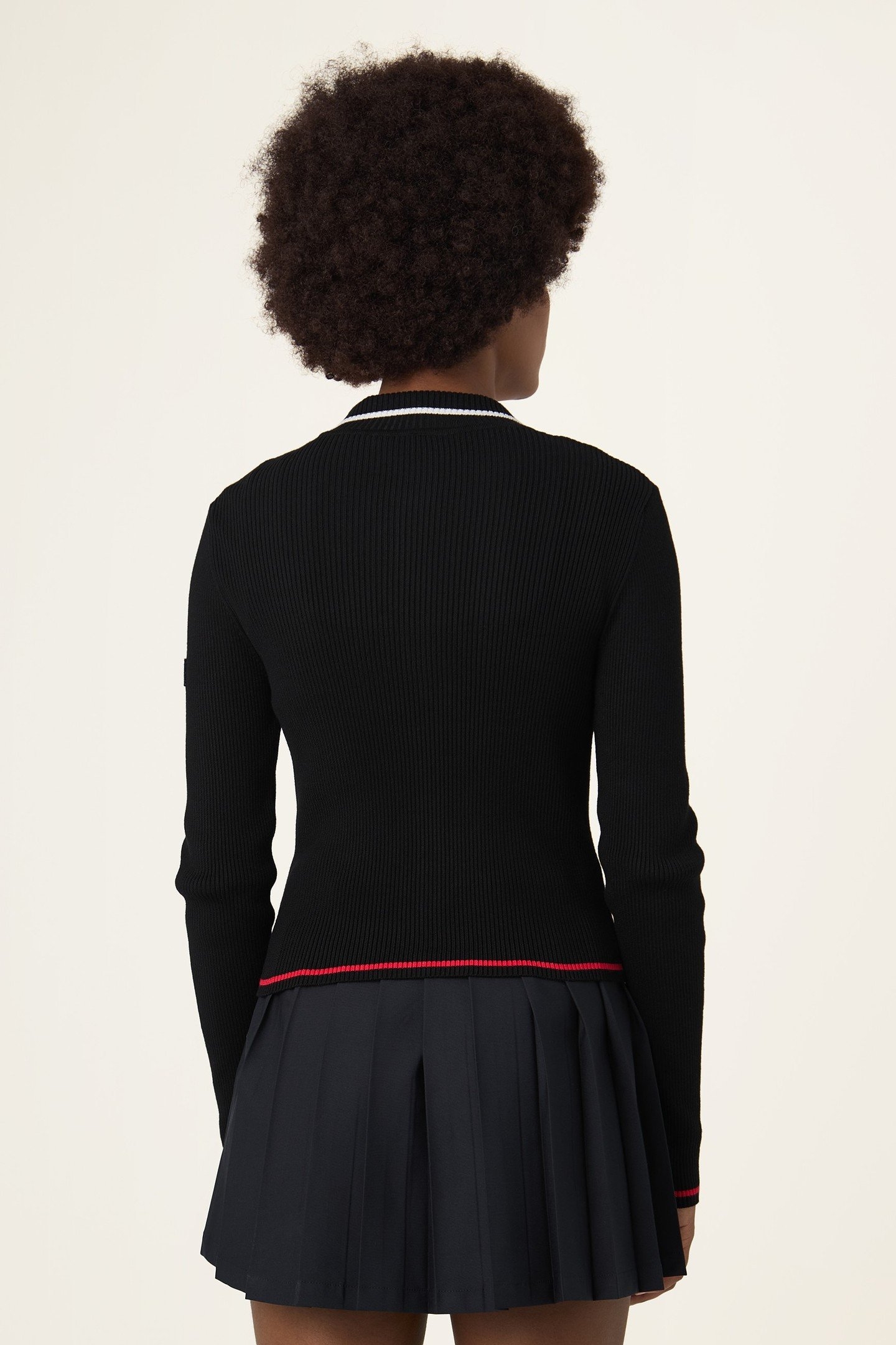 SIMONTE SLIM FULL-ZIP KNIT CARDIGAN BLACK 3