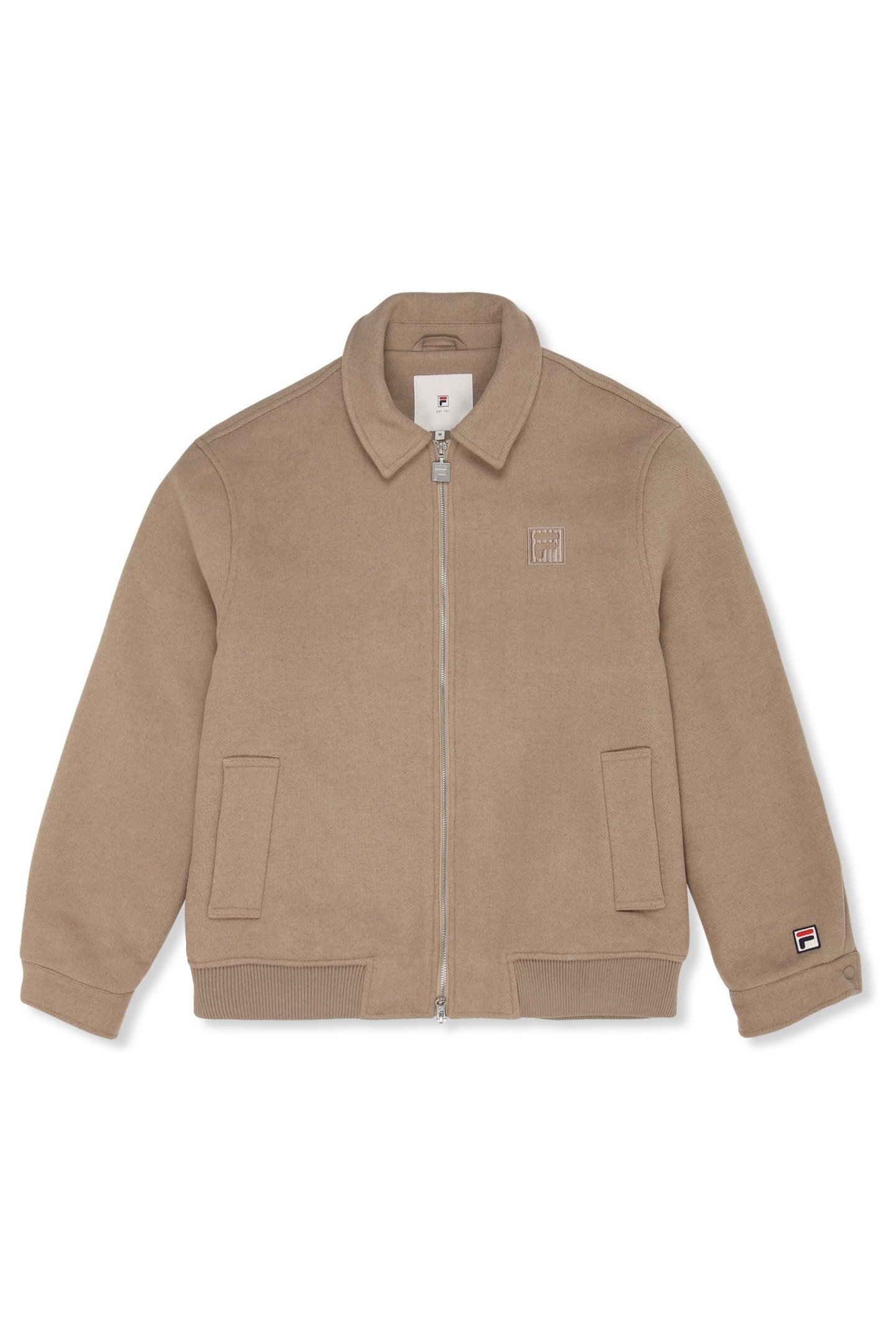 COMO REGULAR FELTED VARSITY JACKET WEATHERED TEAK 5