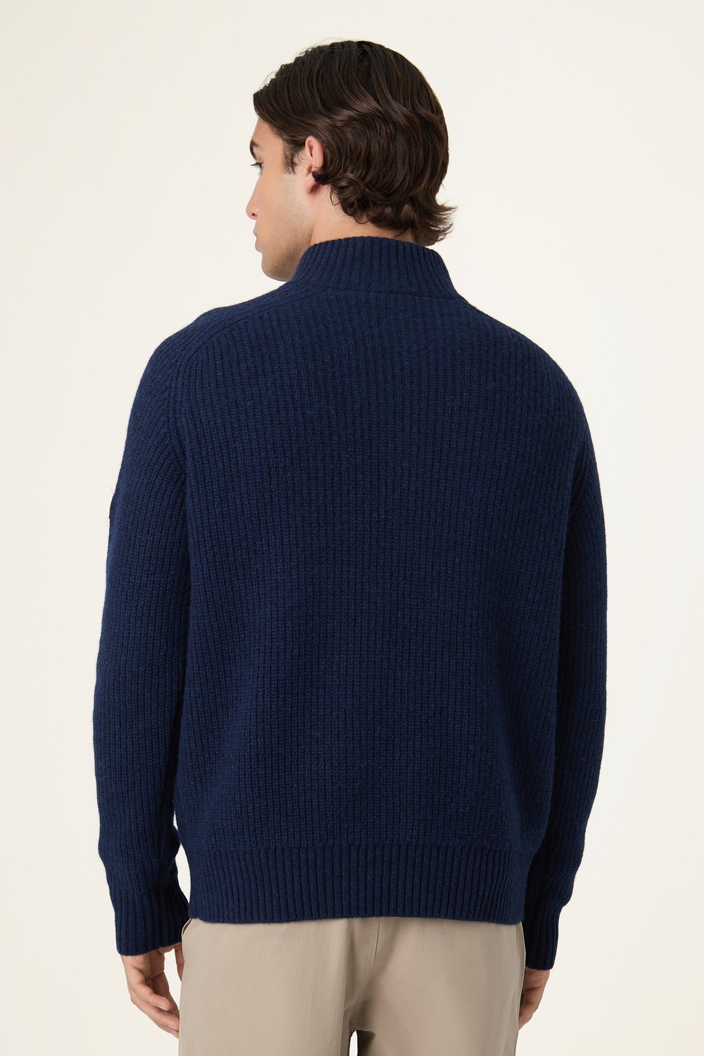 GIOVANNI RELAXED HALF-ZIP KNIT SAILING SWEATER BLACK IRIS 3