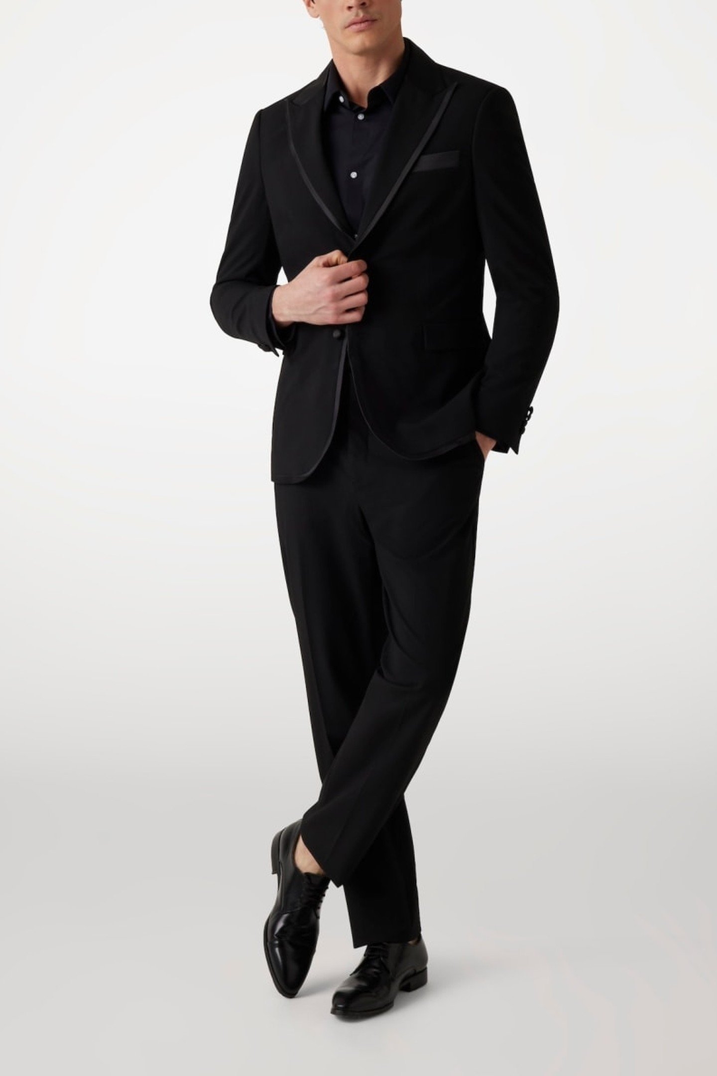 ALAIN 2B PEAK BLAZER JET BLACK A996 1