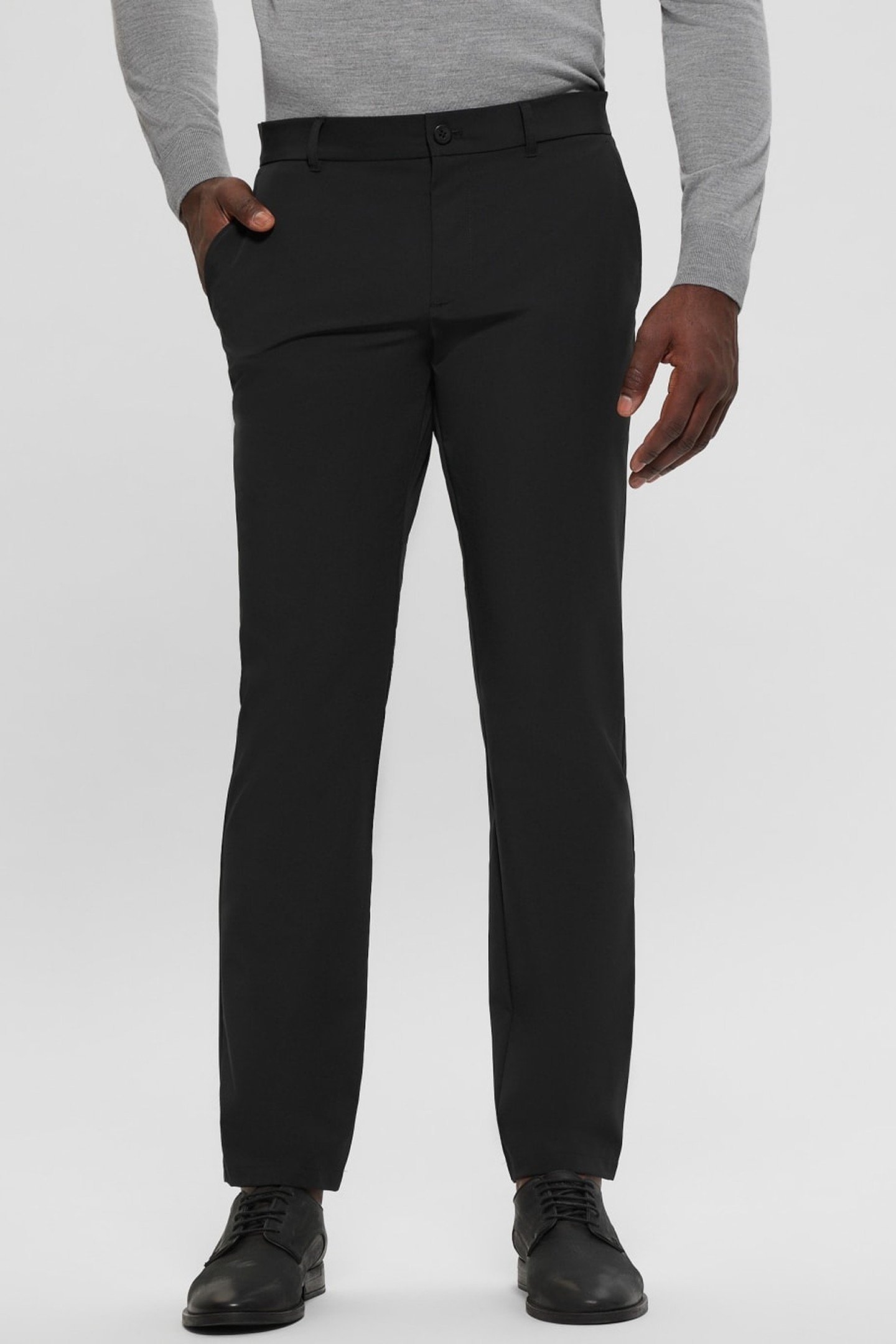 MYRON DRESSY PANTS JET BLACK A996 1