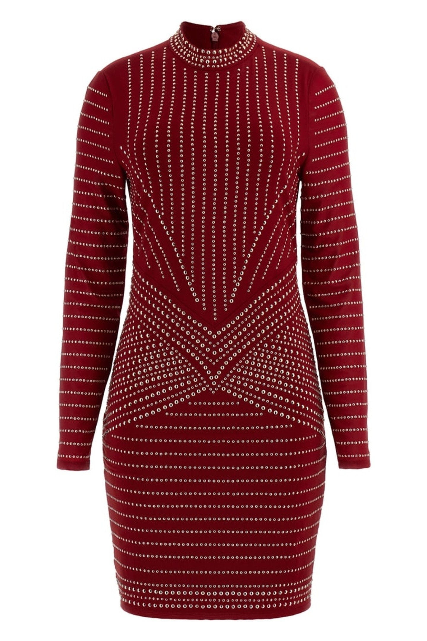 KRISTAL DRESS DARK JAM RED 5