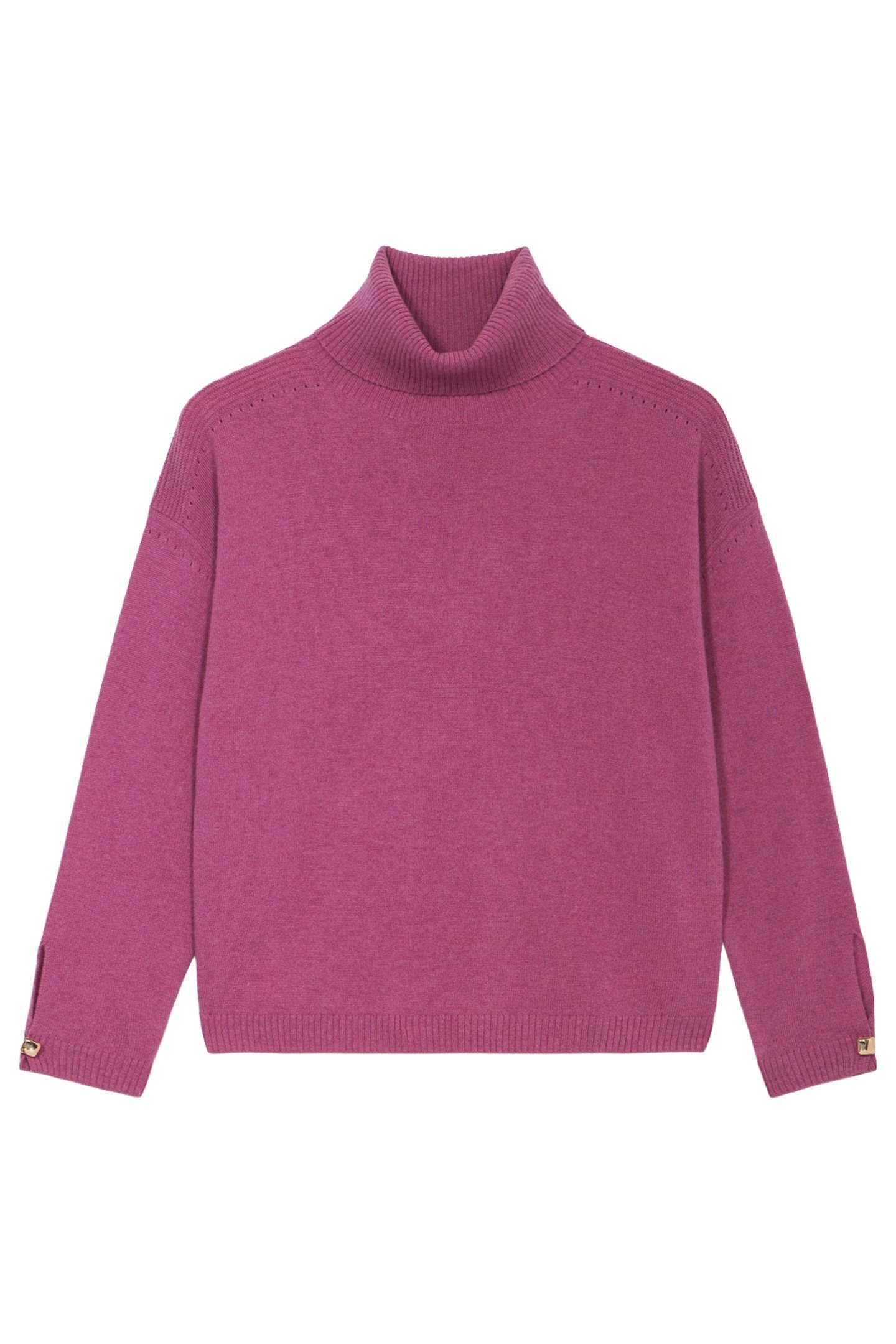 CASHMERE/WOOL TURTLENECK SWEATER PURPLE 3