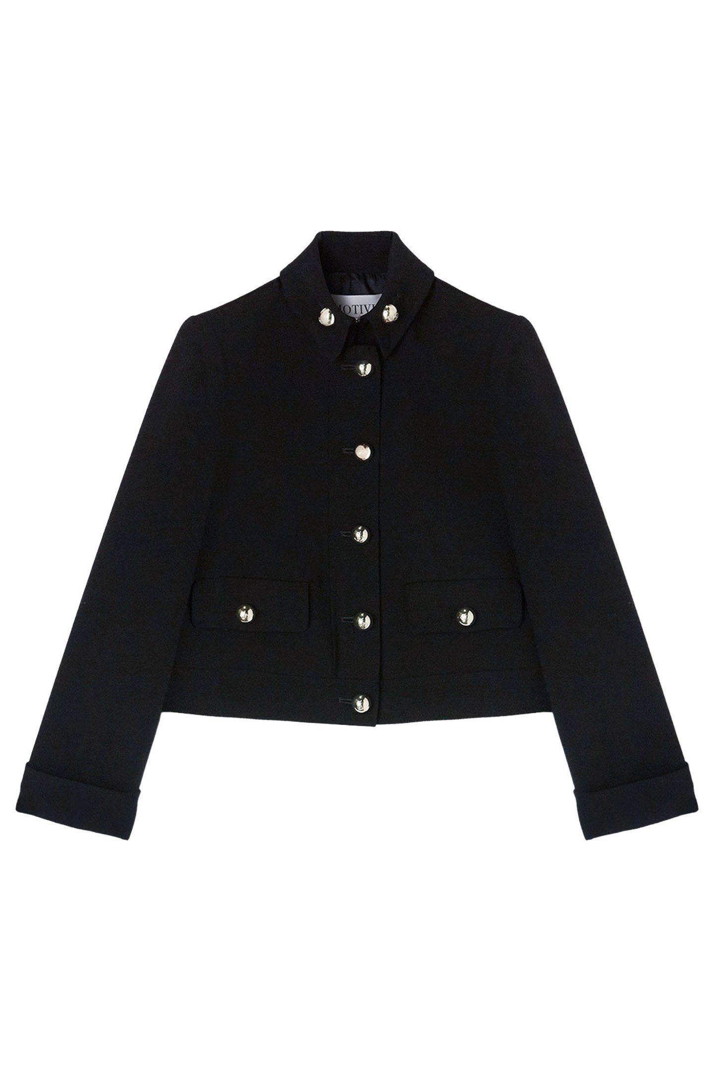SHORT SINGLE BREASTED JACKET BLACK 3