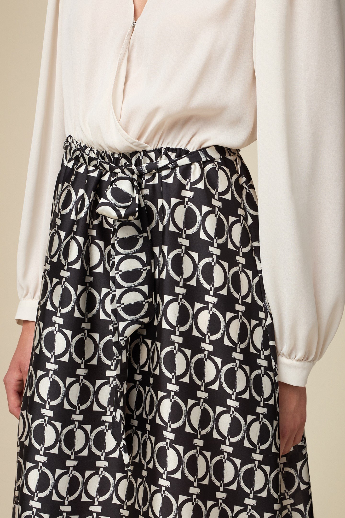 DRESS WITH PATTERNED SKIRT MULTICOLOR 4