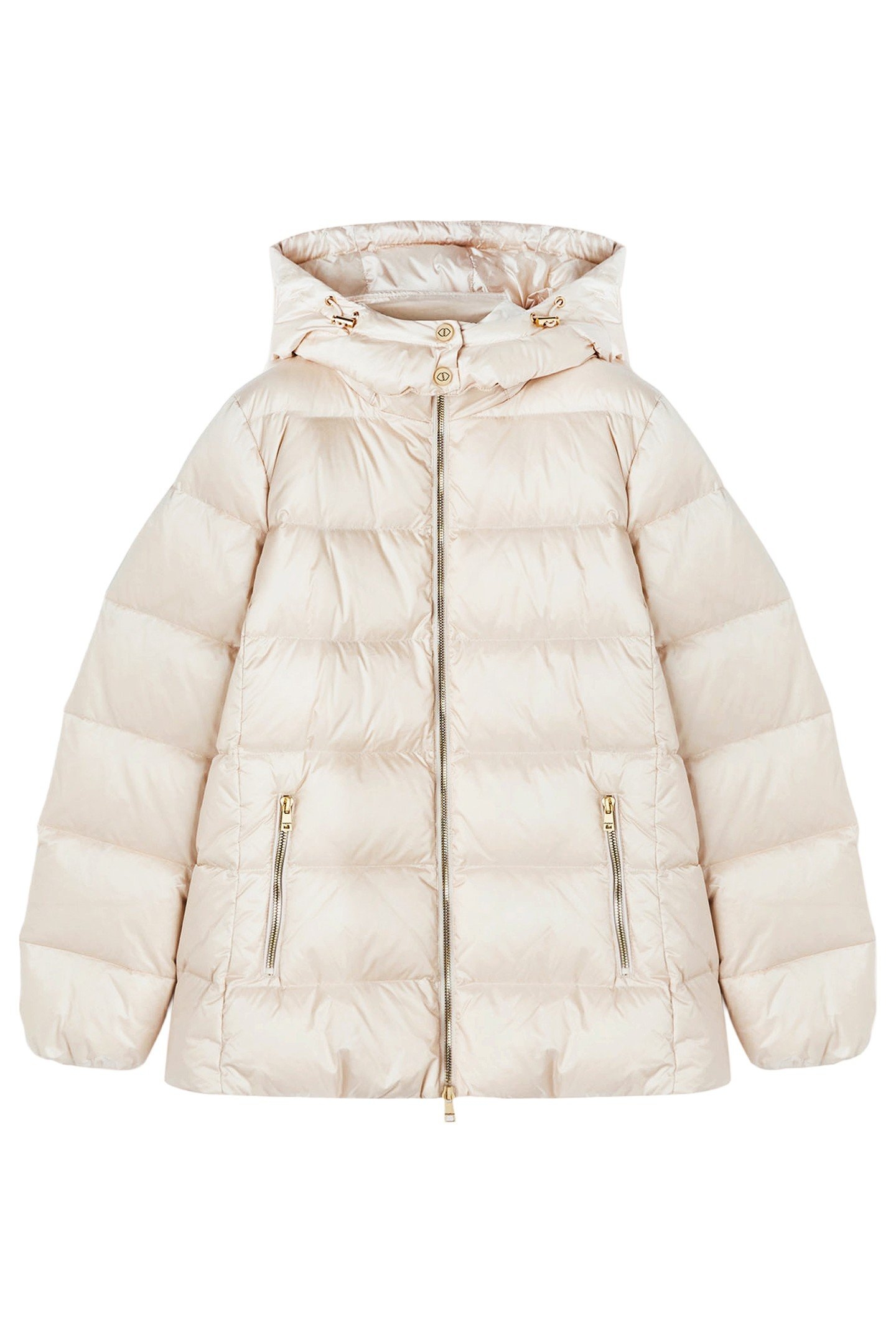 SHORT HOODED DOWN JACKET WHITE 4