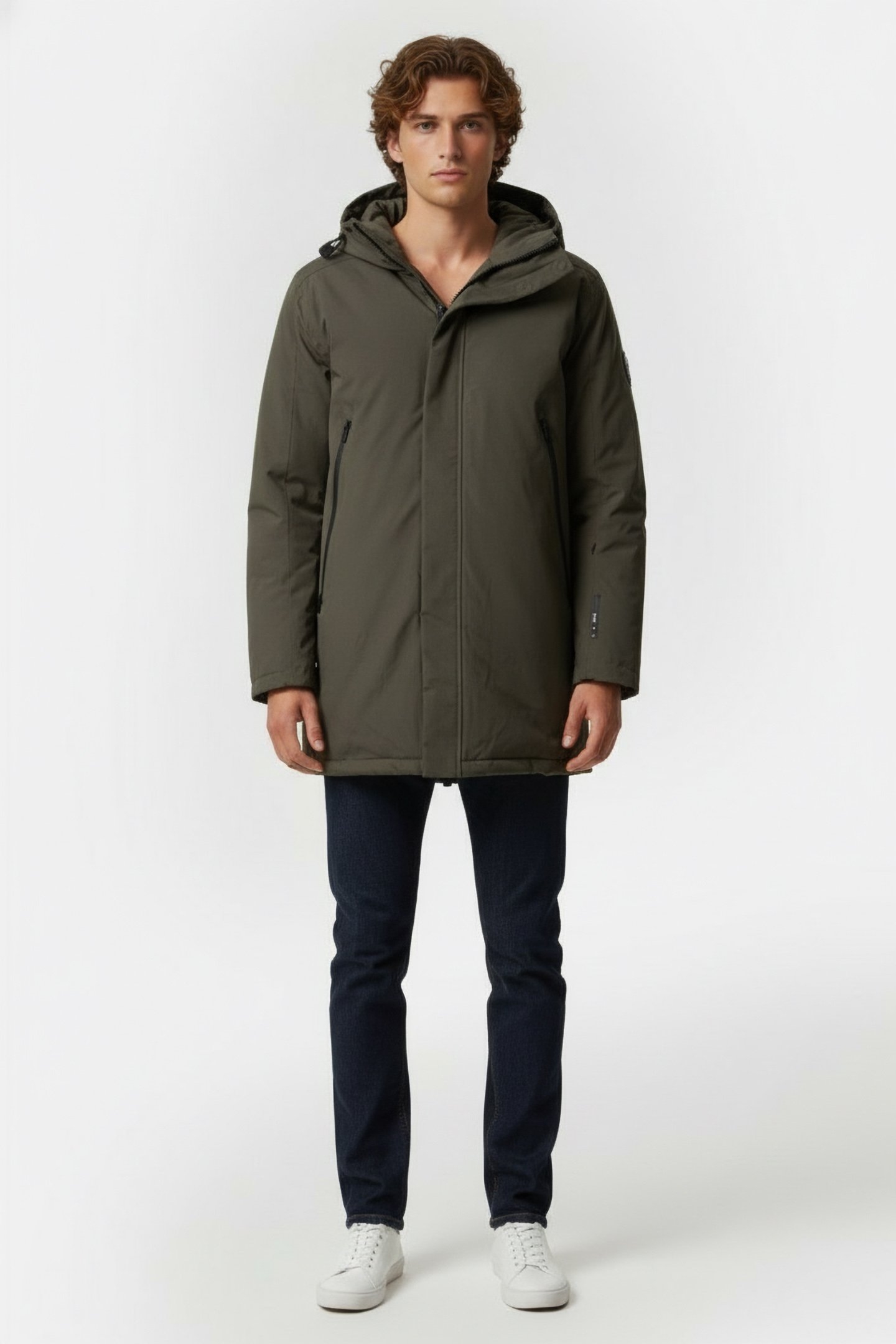 BAREYALF LONG JACKET DARK KHAKI 1