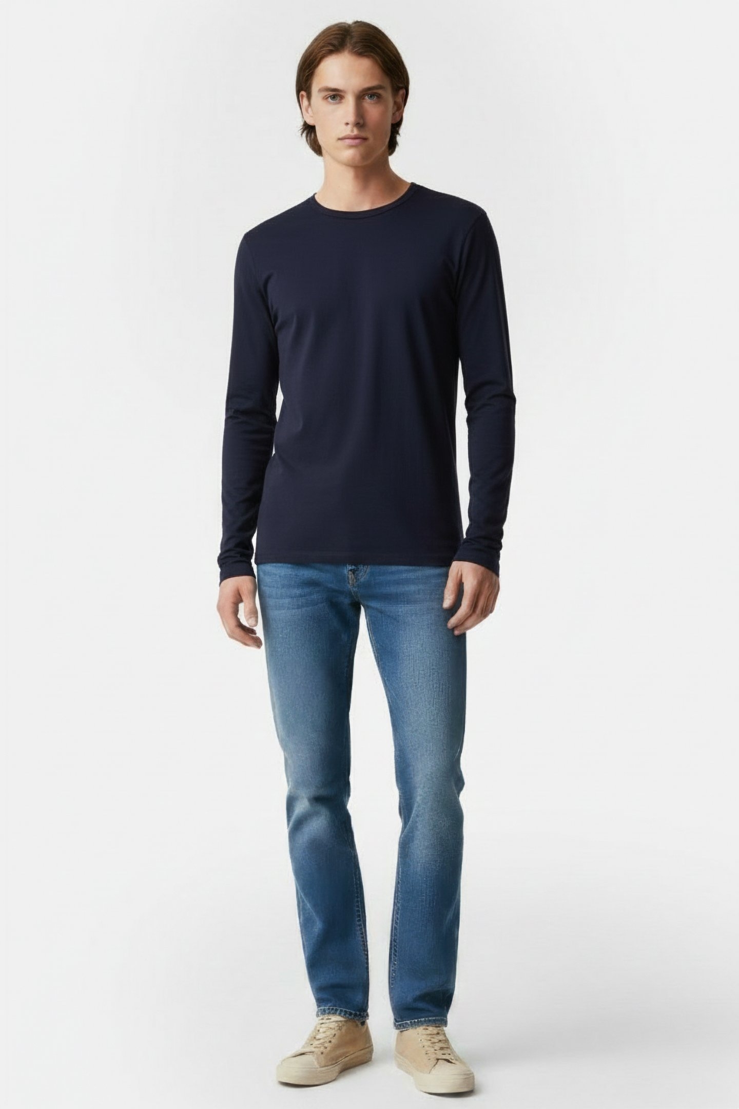BERTALF LONG SLEEVE T-SHIRT NAVY 1