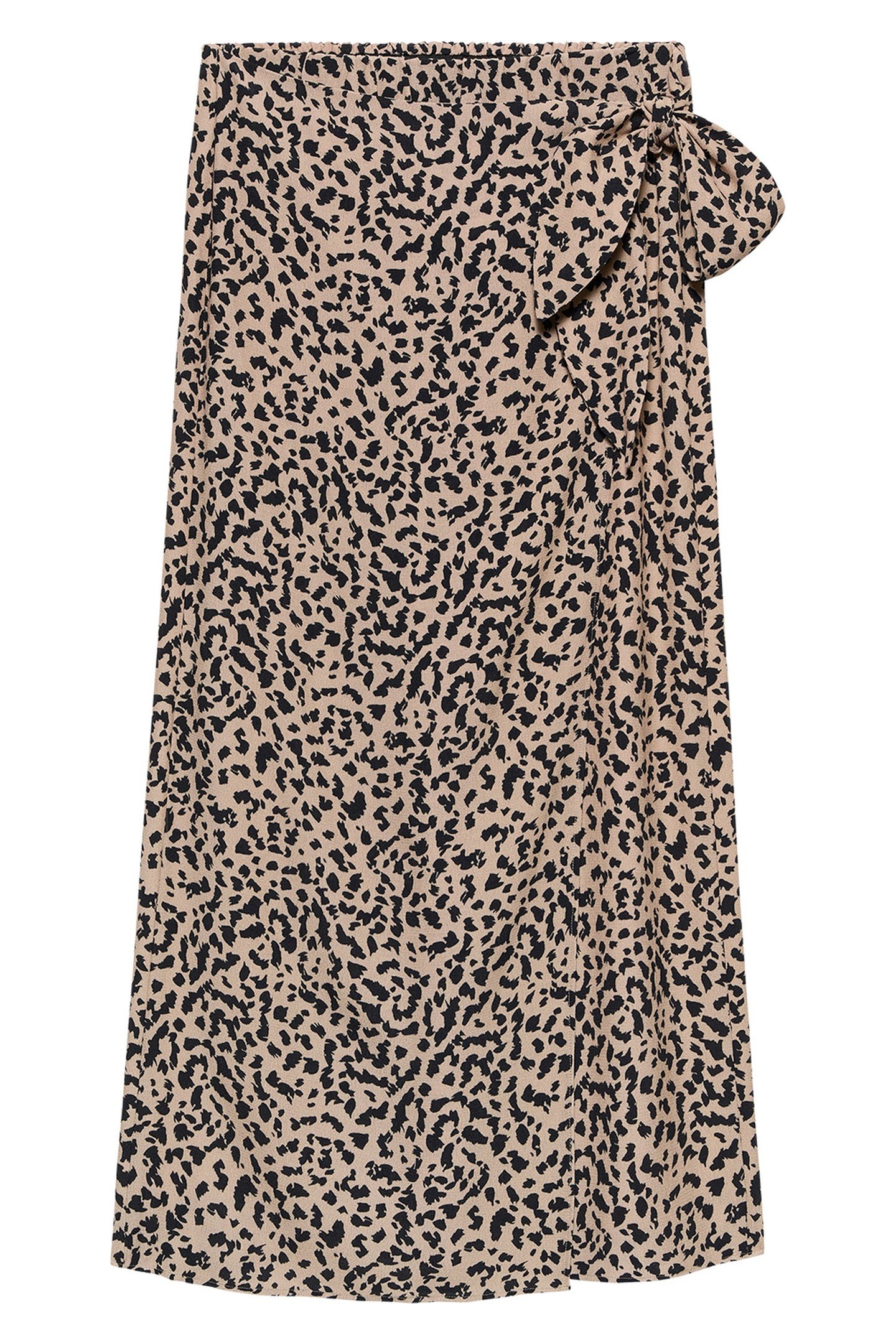 LEOPARD WRAP SKIRT SESAME 4