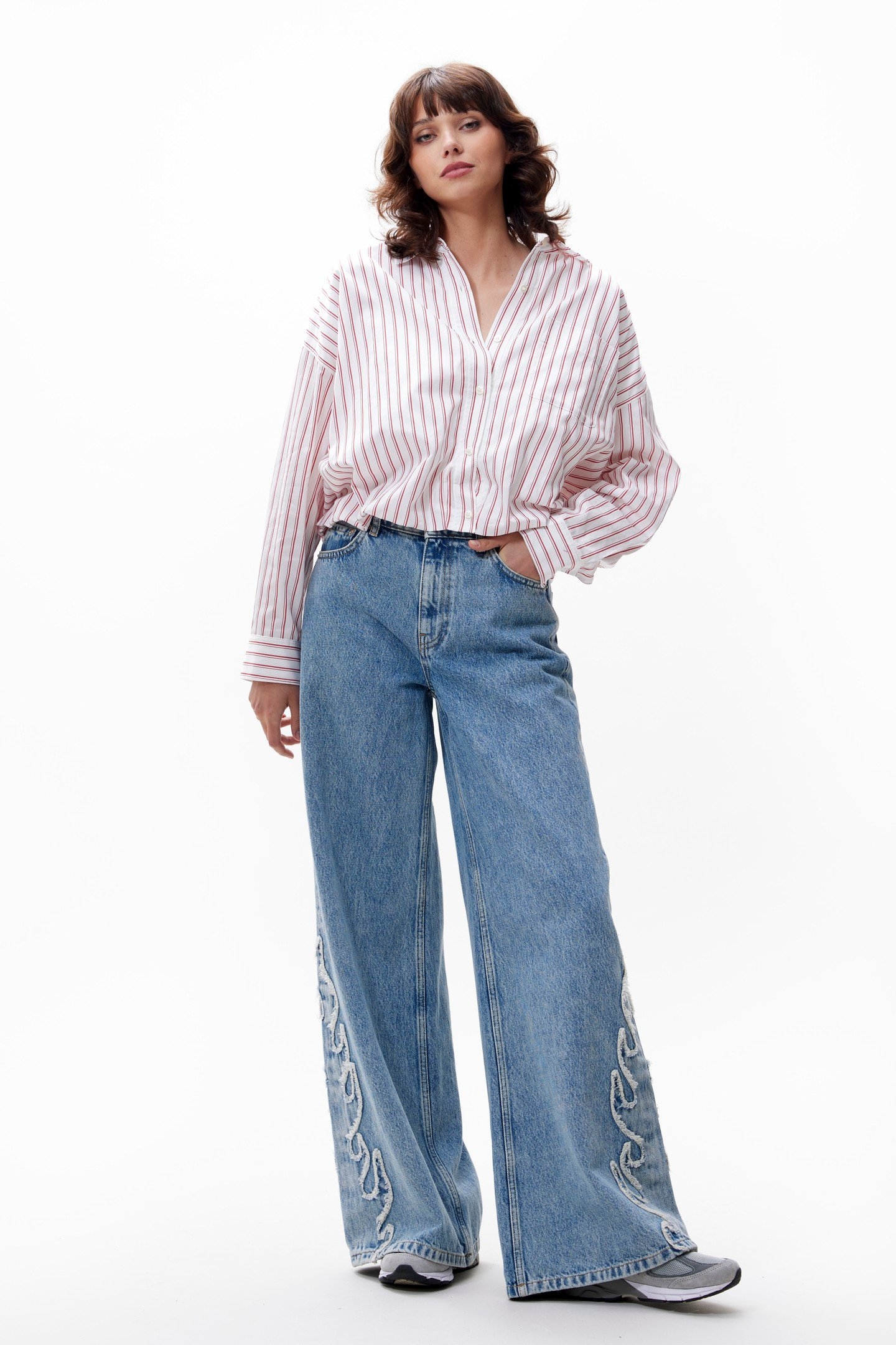 WIDE LEG FLAME JEANS COUNTRY BLUE 1