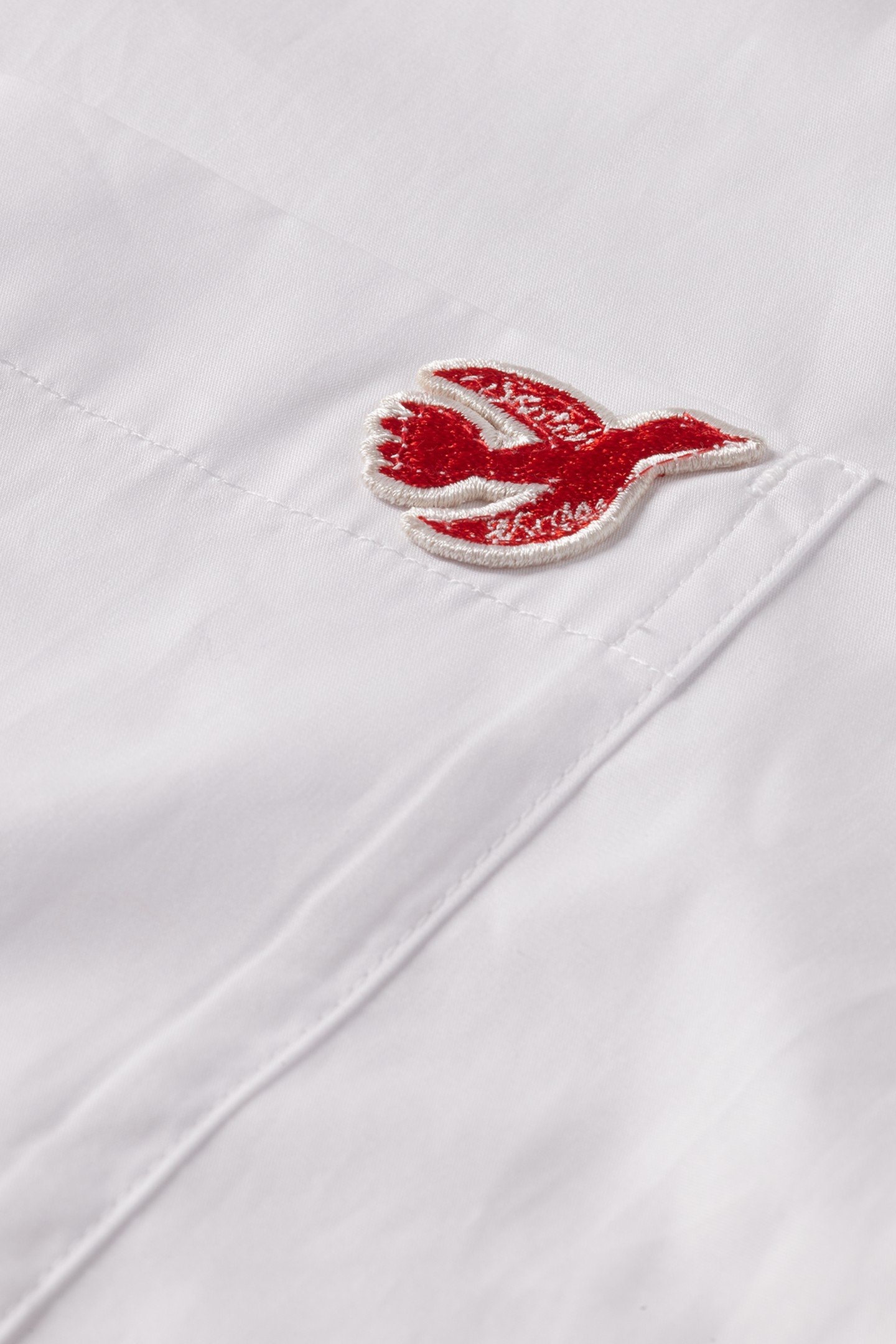 CORE - THE FREE SPIRIT PEACE BIRD POPLIN SHIRT WHITE 2