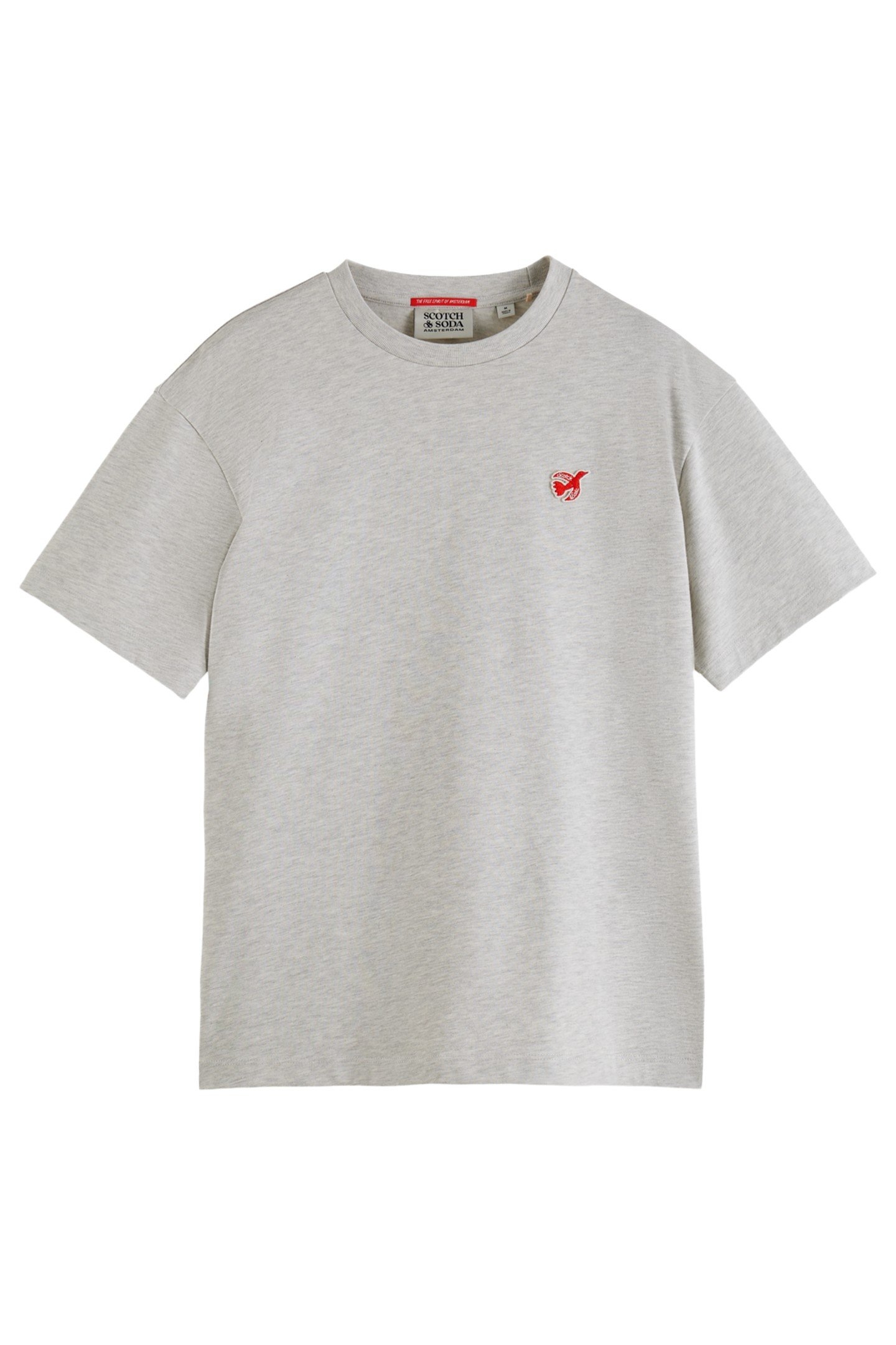CORE - THE FREE SPIRIT PEACE BIRD T-SHIRT OATMEAL MELANGE 4