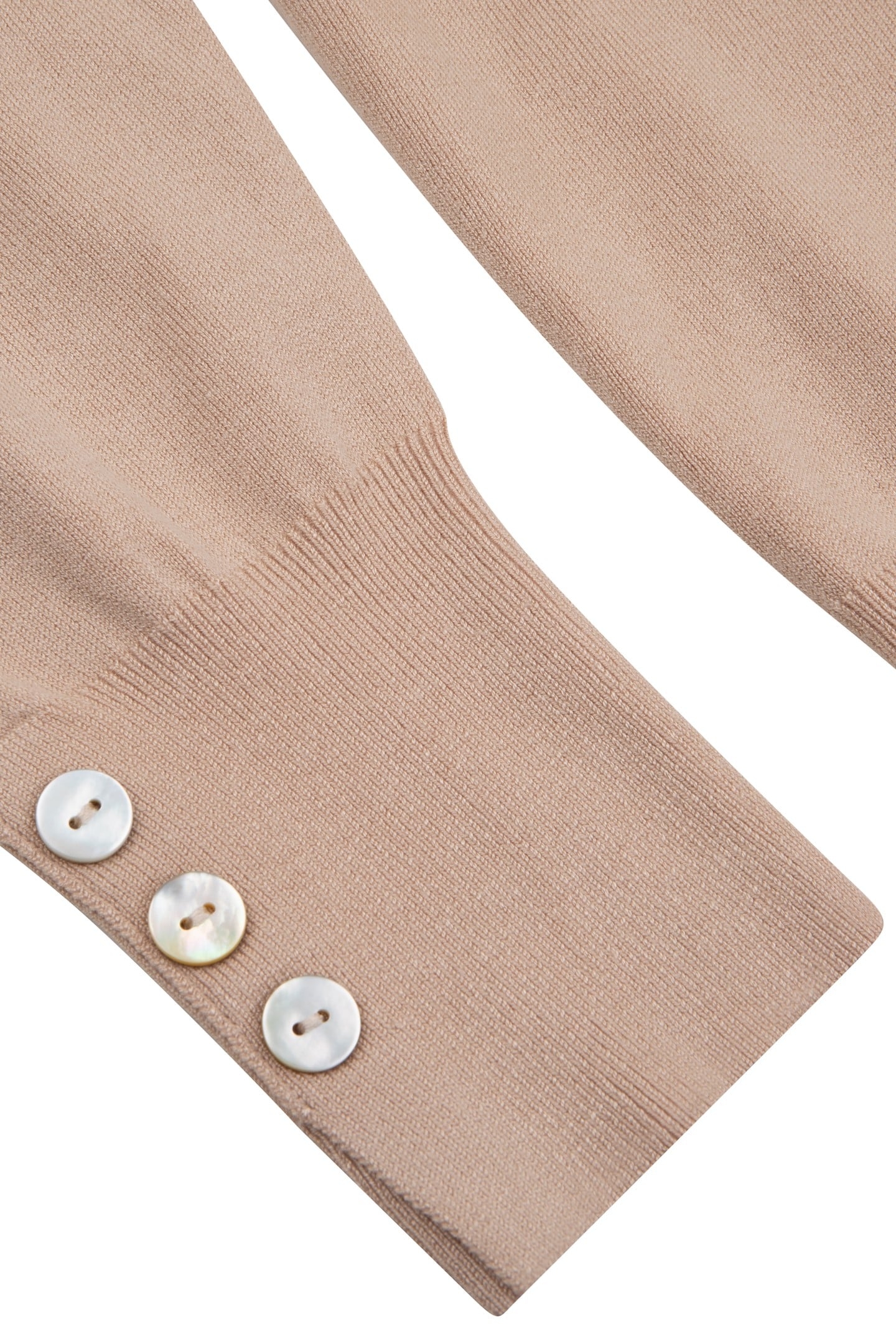 SWEATER BASIC BUTTON SLVE CUFF WARM SAND 5