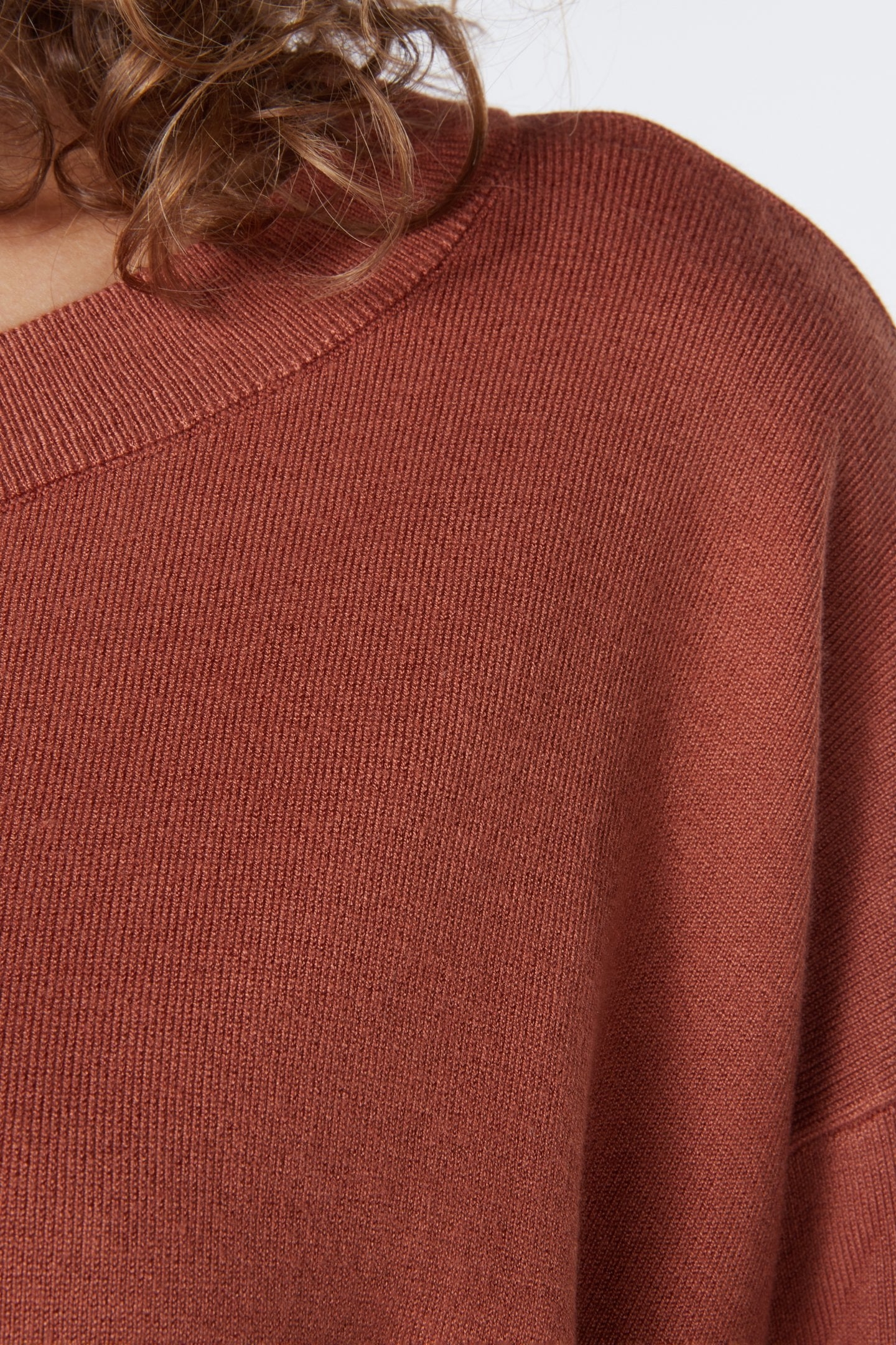 SWEATER BASIC BOXY COPPER BROWN 6