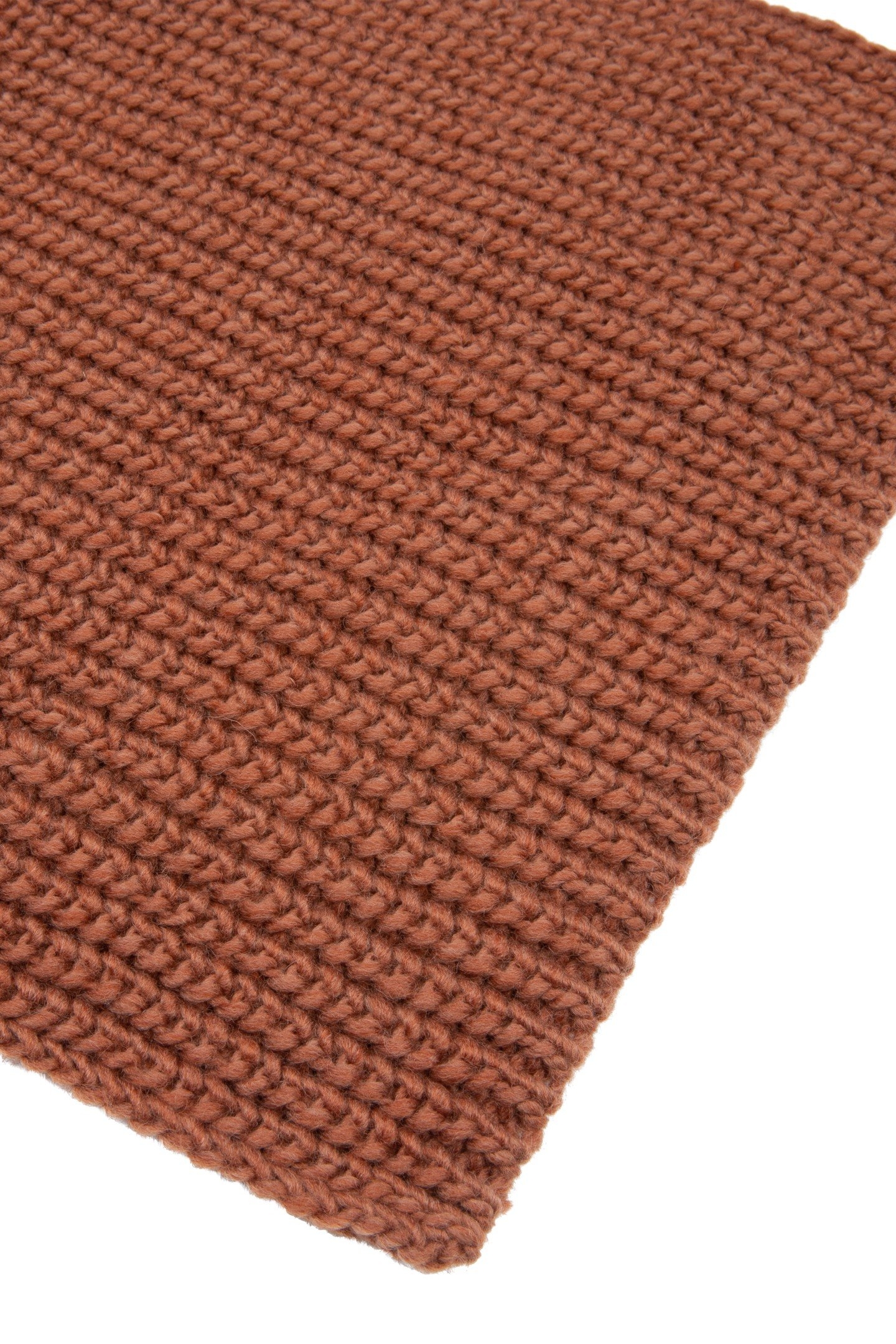 SCARF KNIT BROWN 3