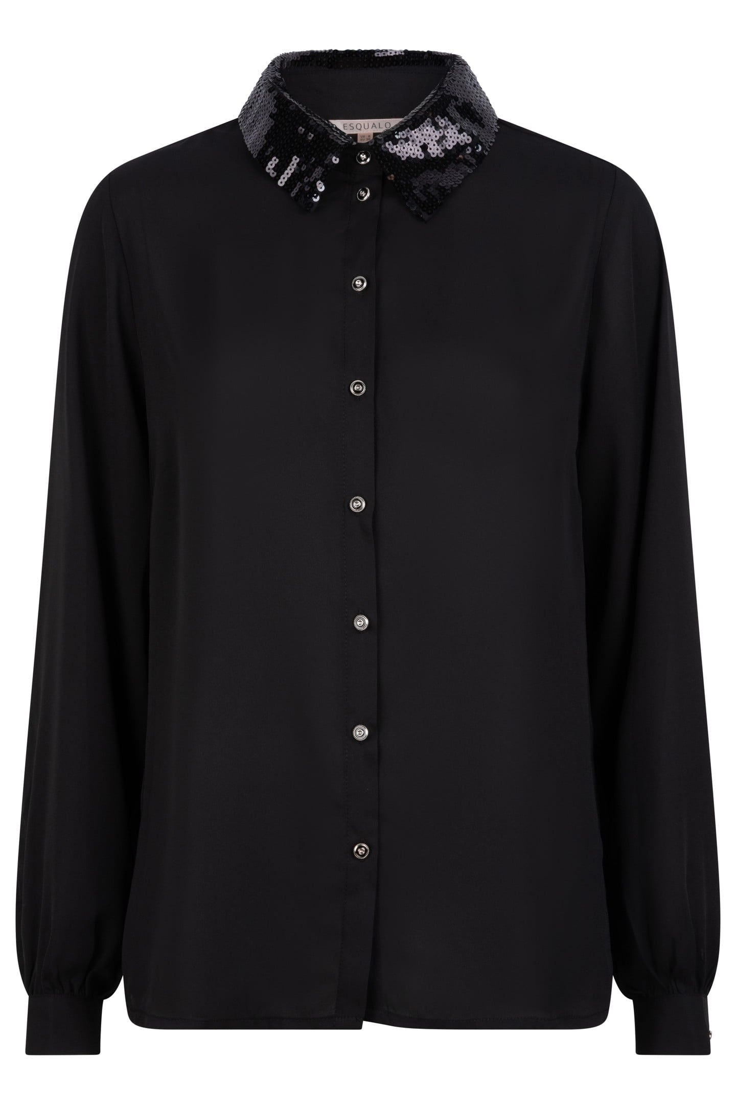 BLOUSE SEQUINS COLLAR BLACK 5