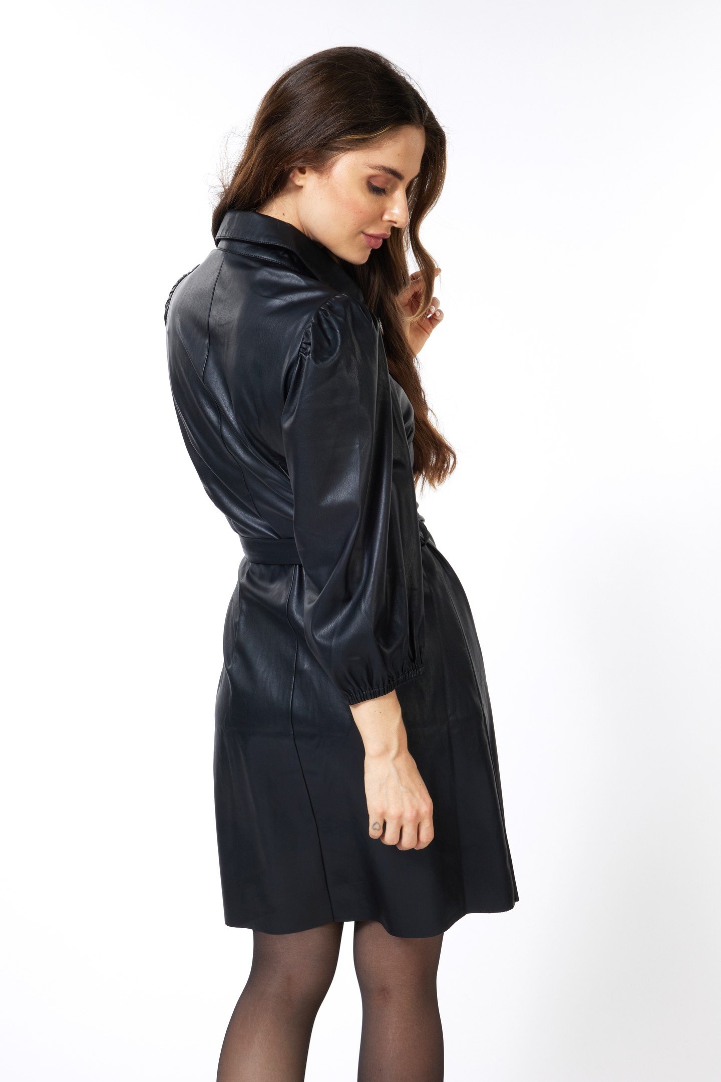 DRESS SHORT PU BLACK 4