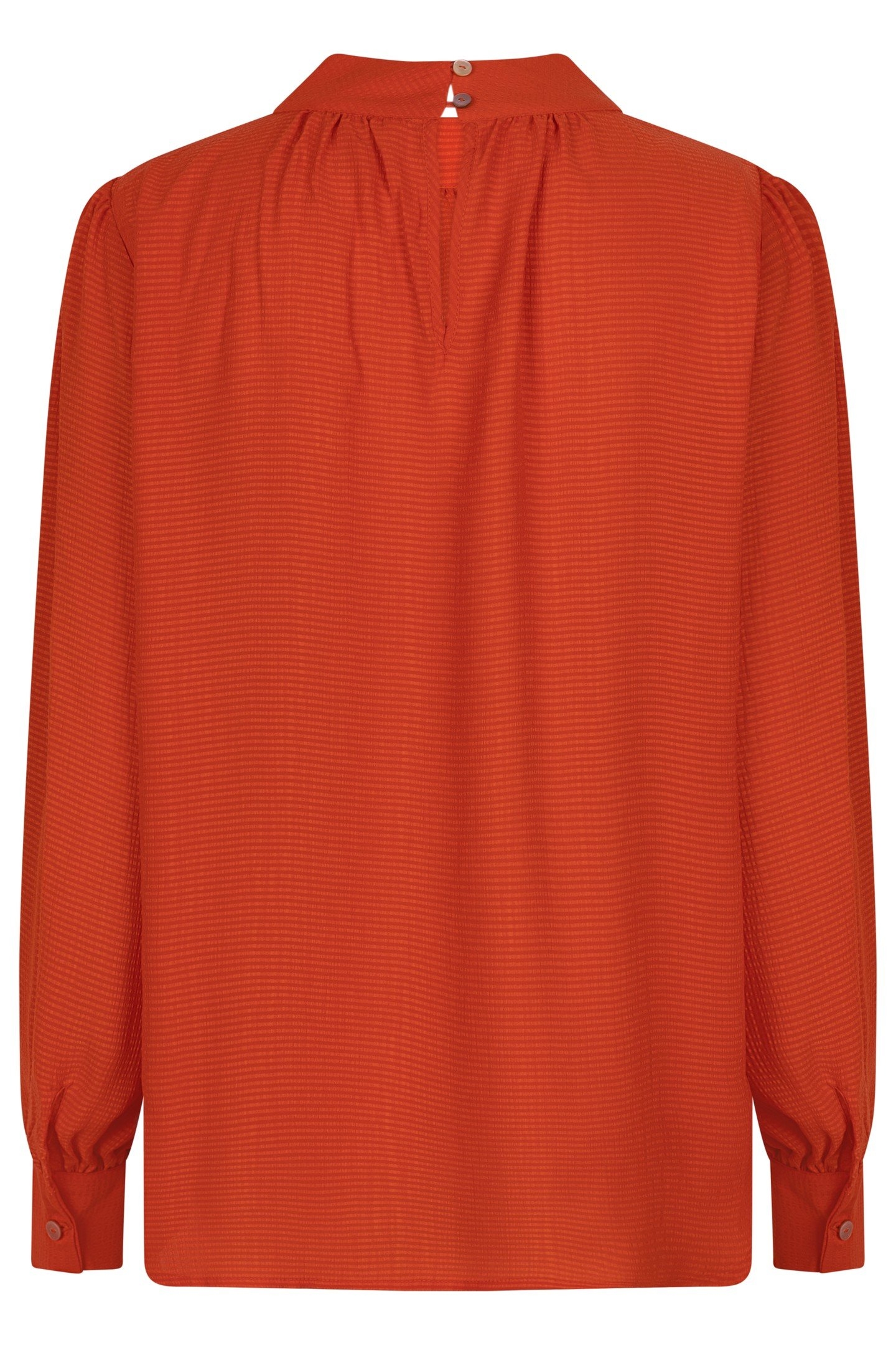 BLOUSE COLLAR GATHERING RED CLAY 5