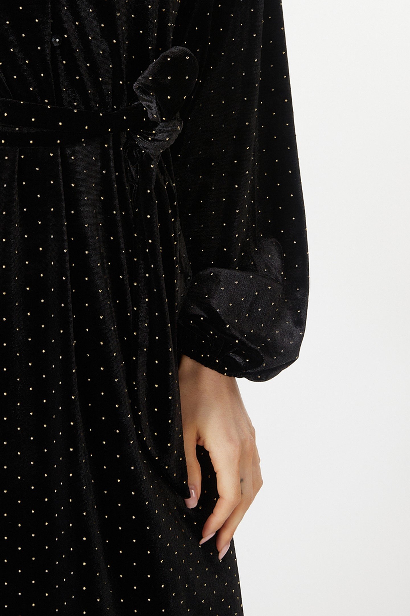 DRESS VELVET STUDS BLACK 7