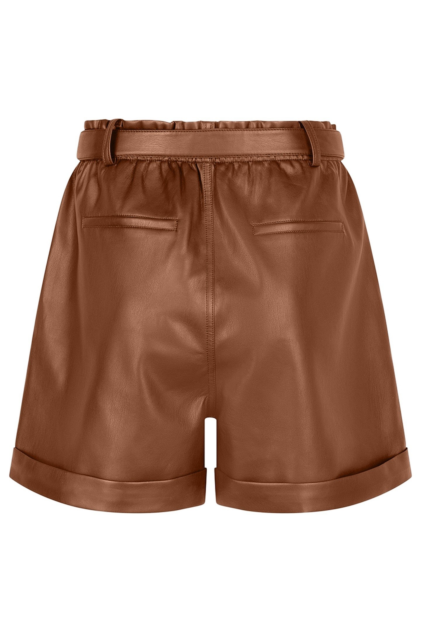 SHORTS PU BROWN 2