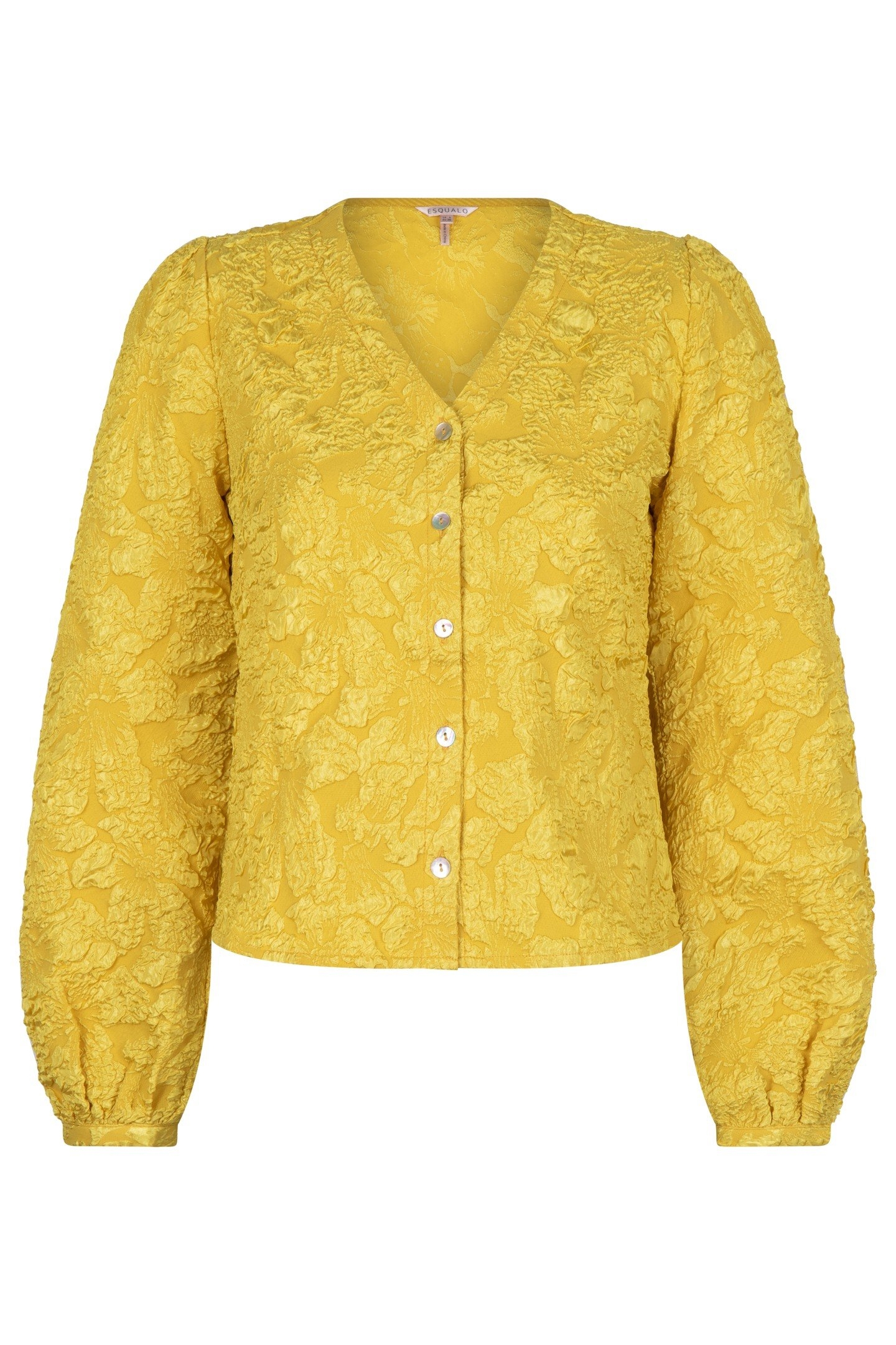 BLOUSE FANCY FLOWER JACQUARD WARM OLIVE 4