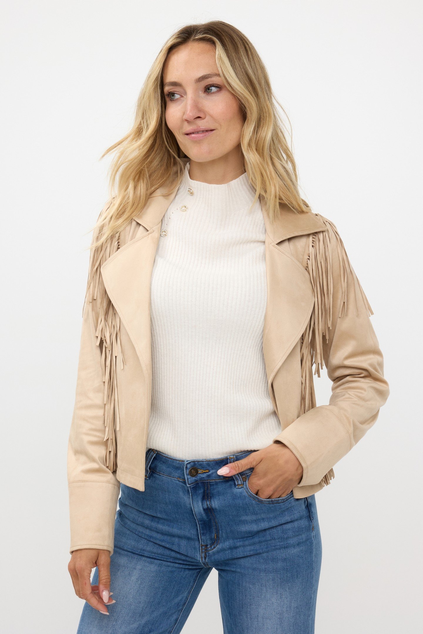 JACKET SUEDINE RINGES SAND 2