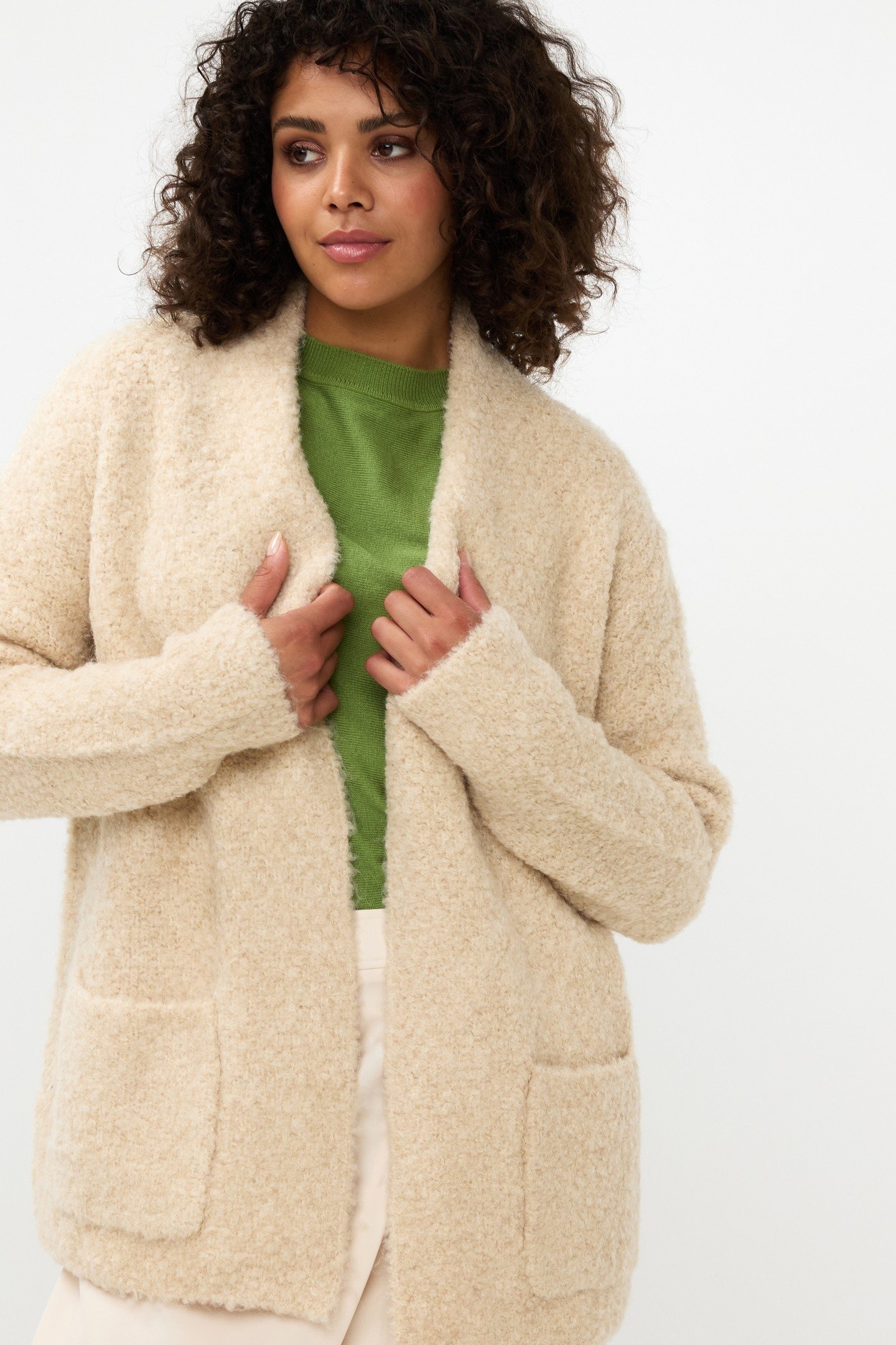 CARDIGAN BOUCLE OFF WHITE 2