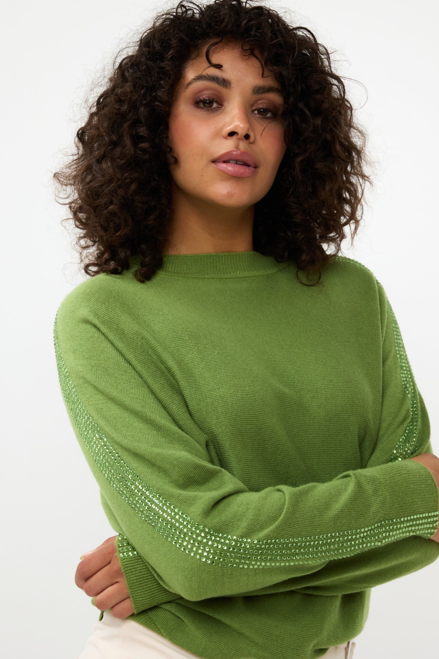 SWEATER SLEEVE STUDS FOREST GREEN 4