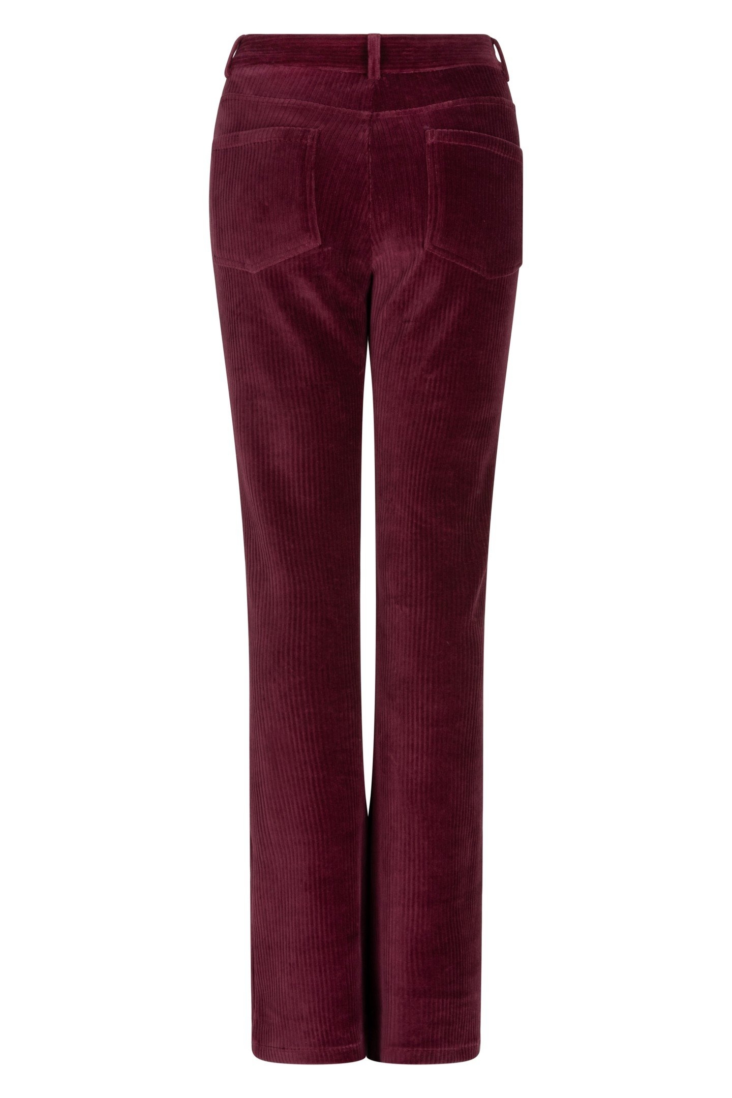 TROUSERS RIB FLAIR WINE RED 3