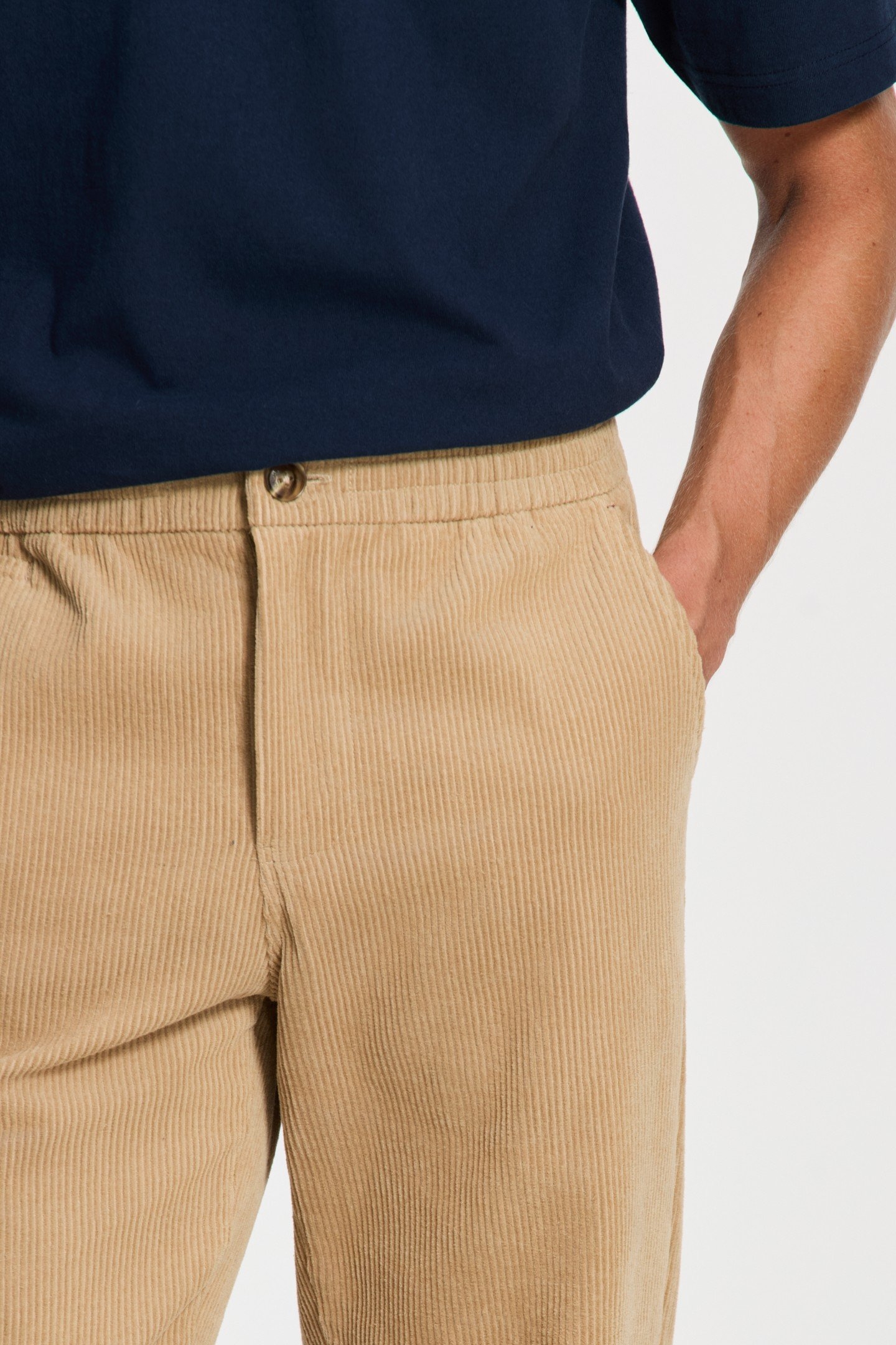 ALAN CORDUROY STRAIGHT FIT TROUSERS BEIGE CLAY 5