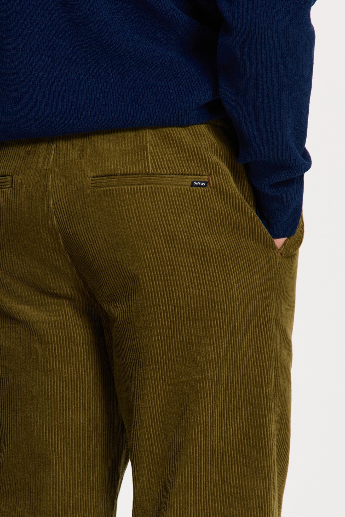 ALAN CORDUROY STRAIGHT FIT TROUSERS GREEN OLIVE 6