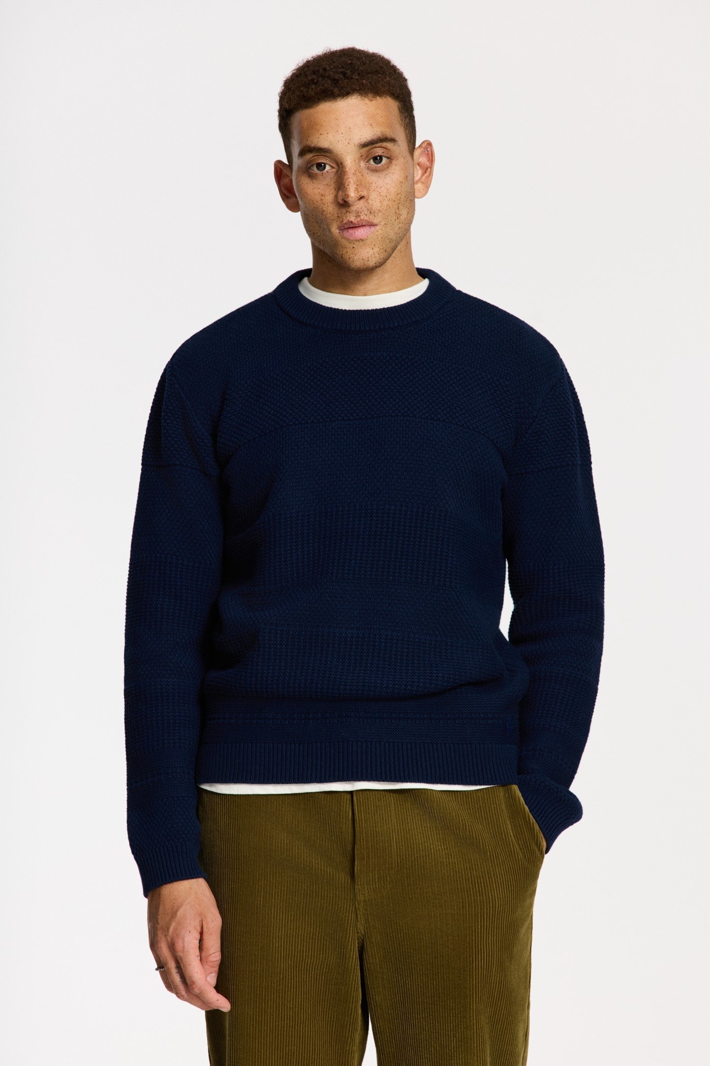PERRY REGULAR FIT STRUCTURED PULLOVER BLUE DARK NAVY 1