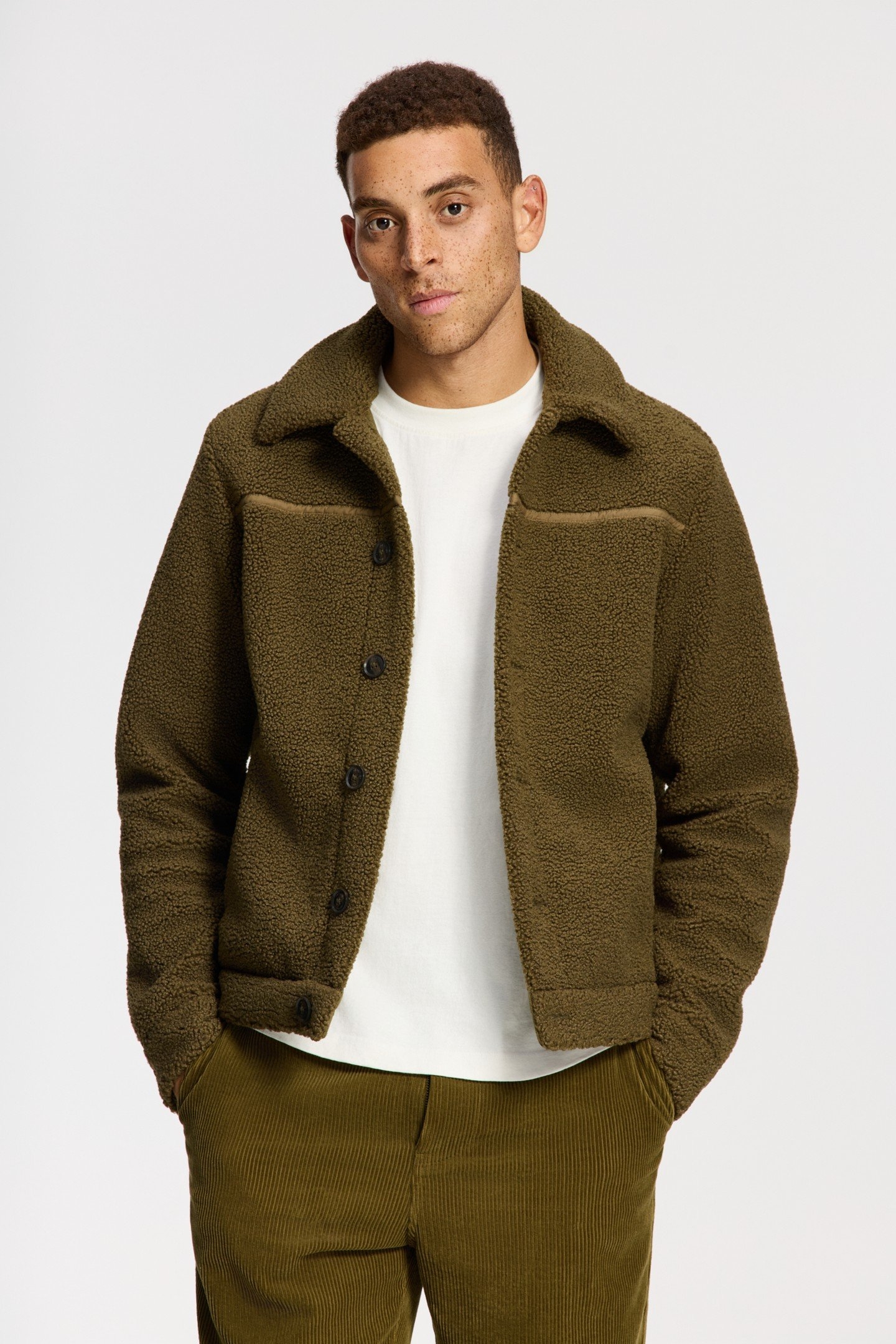 SYD TEDDY JACKET GREEN OLIVE 1