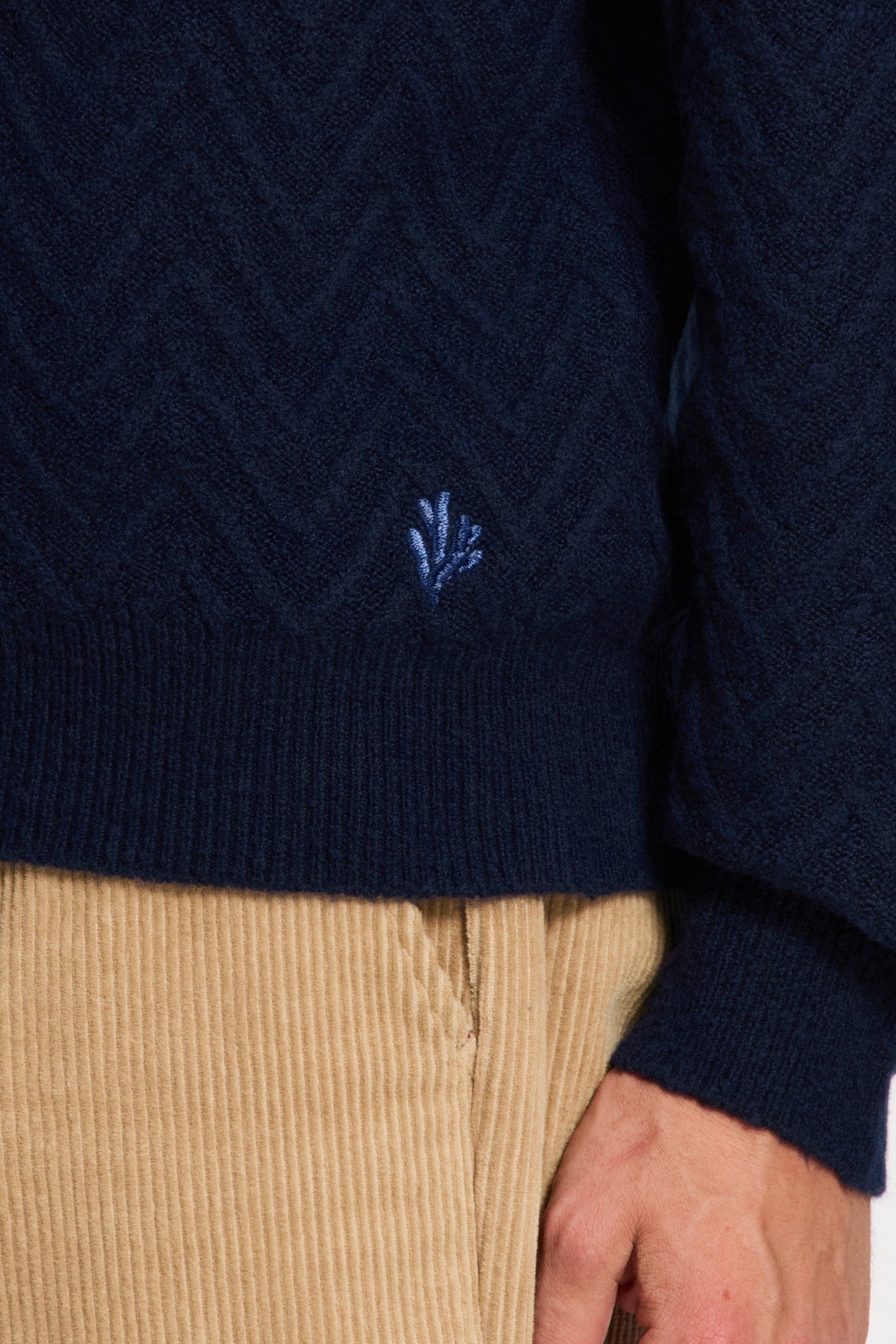 PIKE RELAXED FIT ZIGZAG PULLOVER BLUE DARK NAVY 6