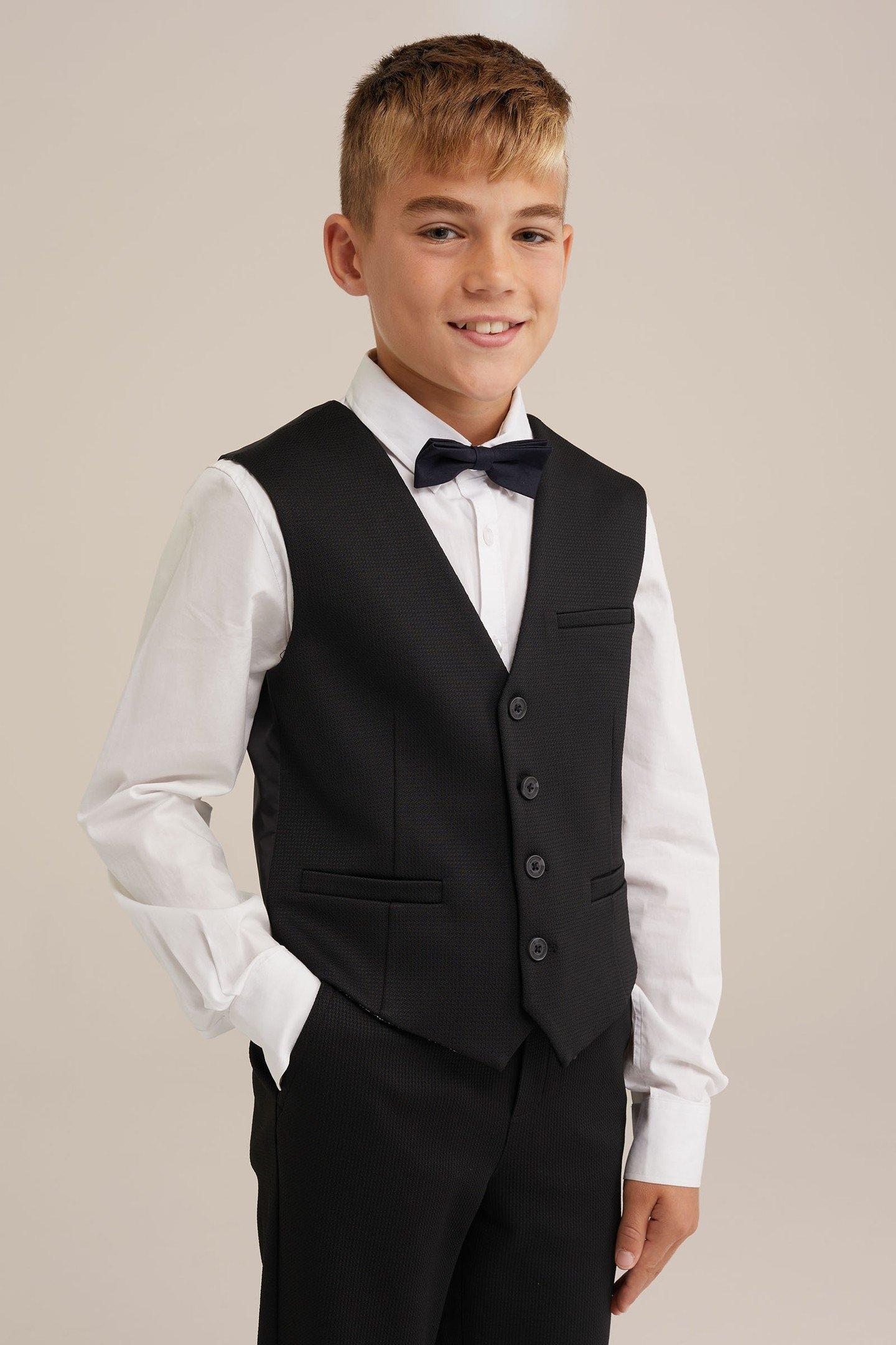 BOYS WAISTCOAT BLACK 3