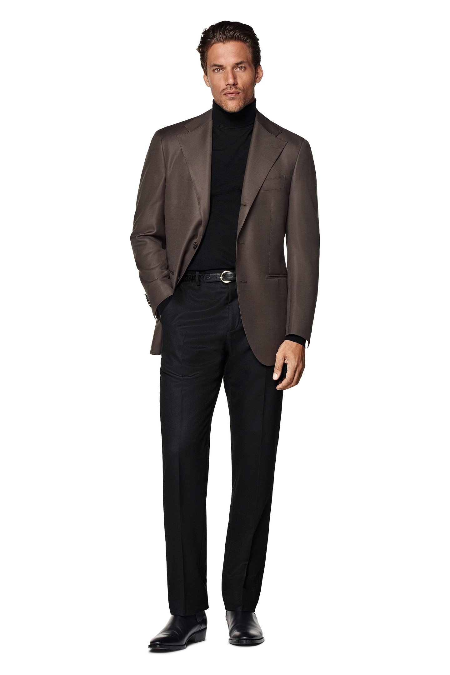 ROMA-DARK BROWN-PURE WOOL S130 DARK BROWN 6