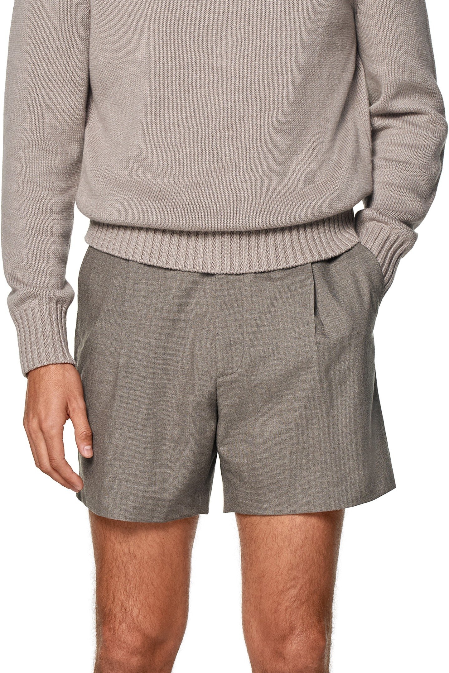 LS CREWNECK COTTON LINEN SILK TAUPE TAUPE 5