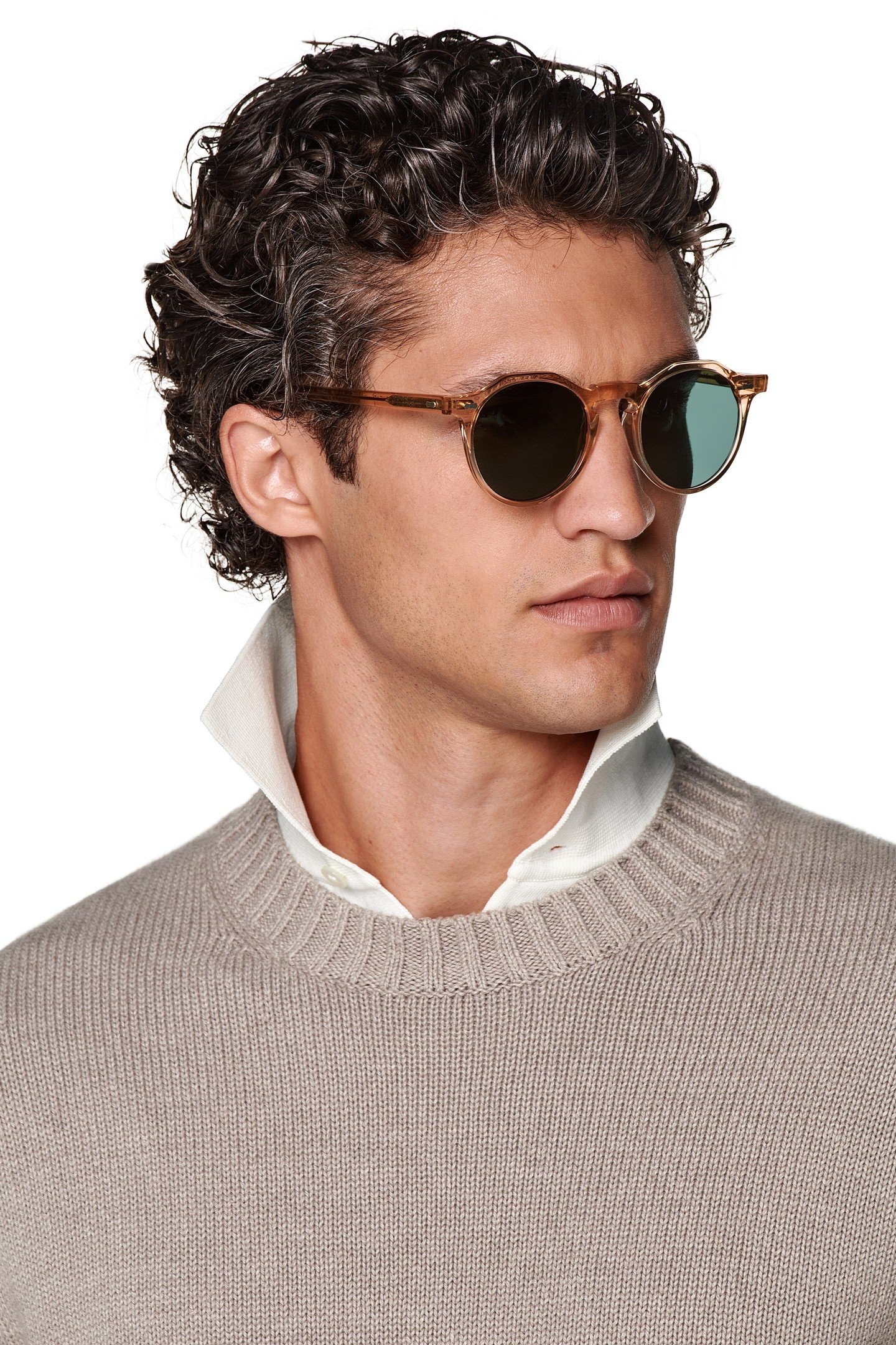 LS CREWNECK COTTON LINEN SILK TAUPE TAUPE 6