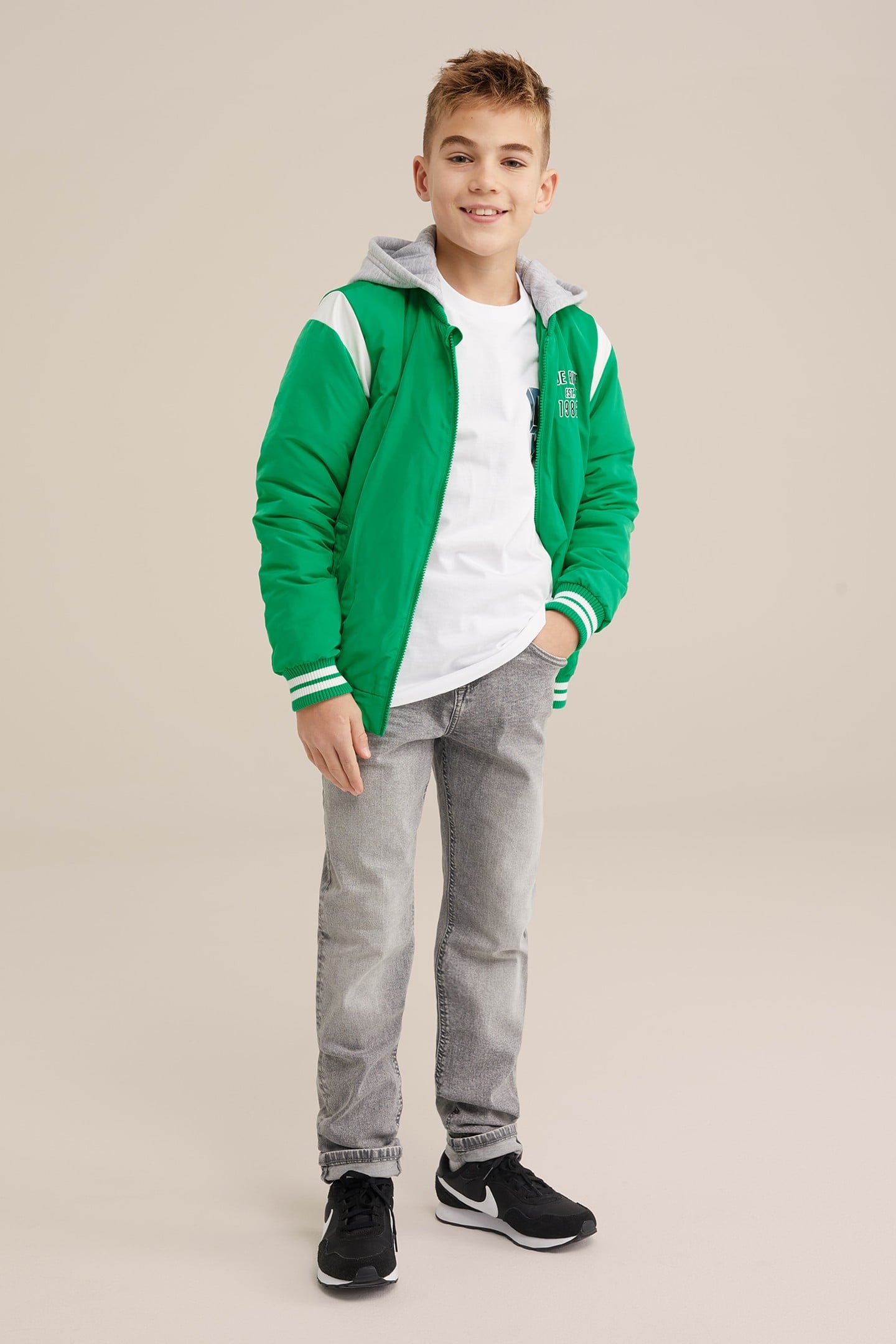 BOYS JACKET NORMAL LENGTH BRIGHT GREEN 2