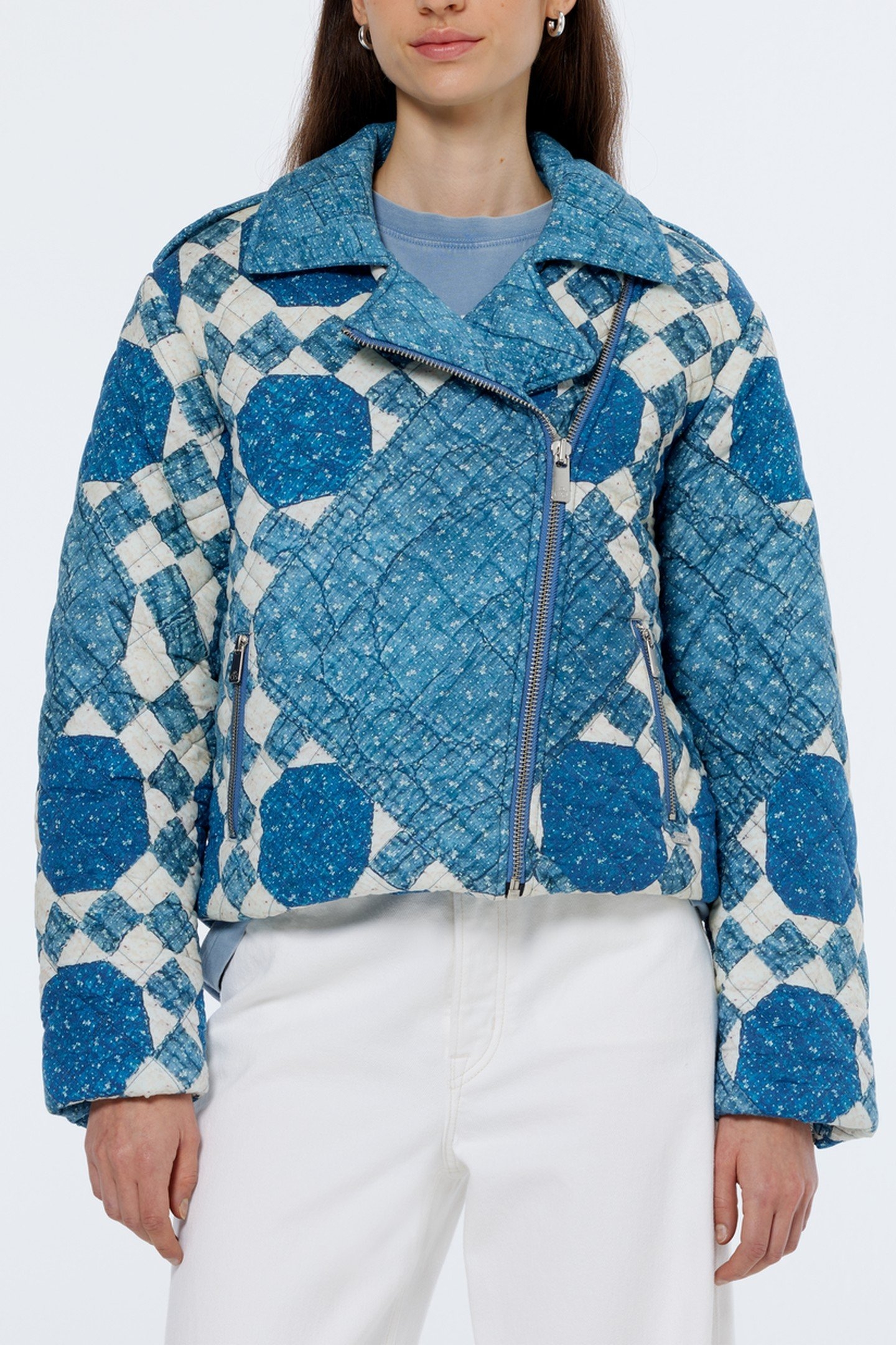 HEIRLOOM PRINT QUILTED BIKER JACKET HEIRLOOM QUILT 4