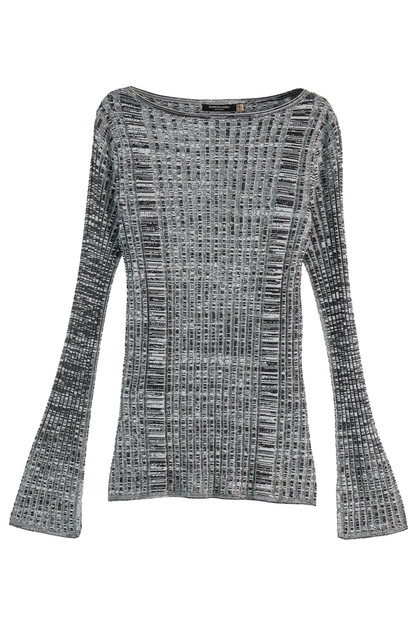 RIBBED KNITTED PULLOVER BLACK 1