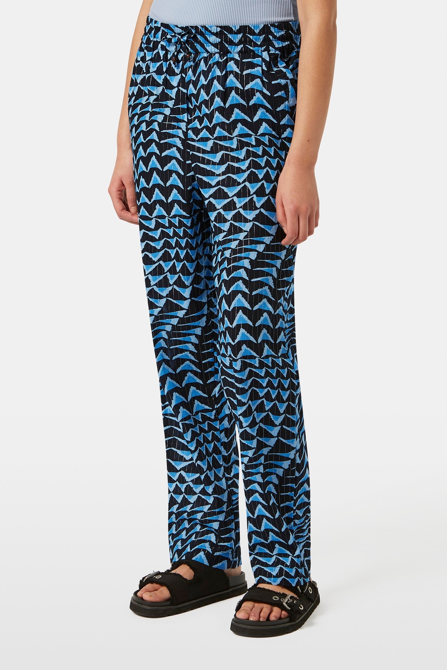 MID-RISE PULL-ON BEACH PANT HOUSE OF MIRRORS BLUE 3